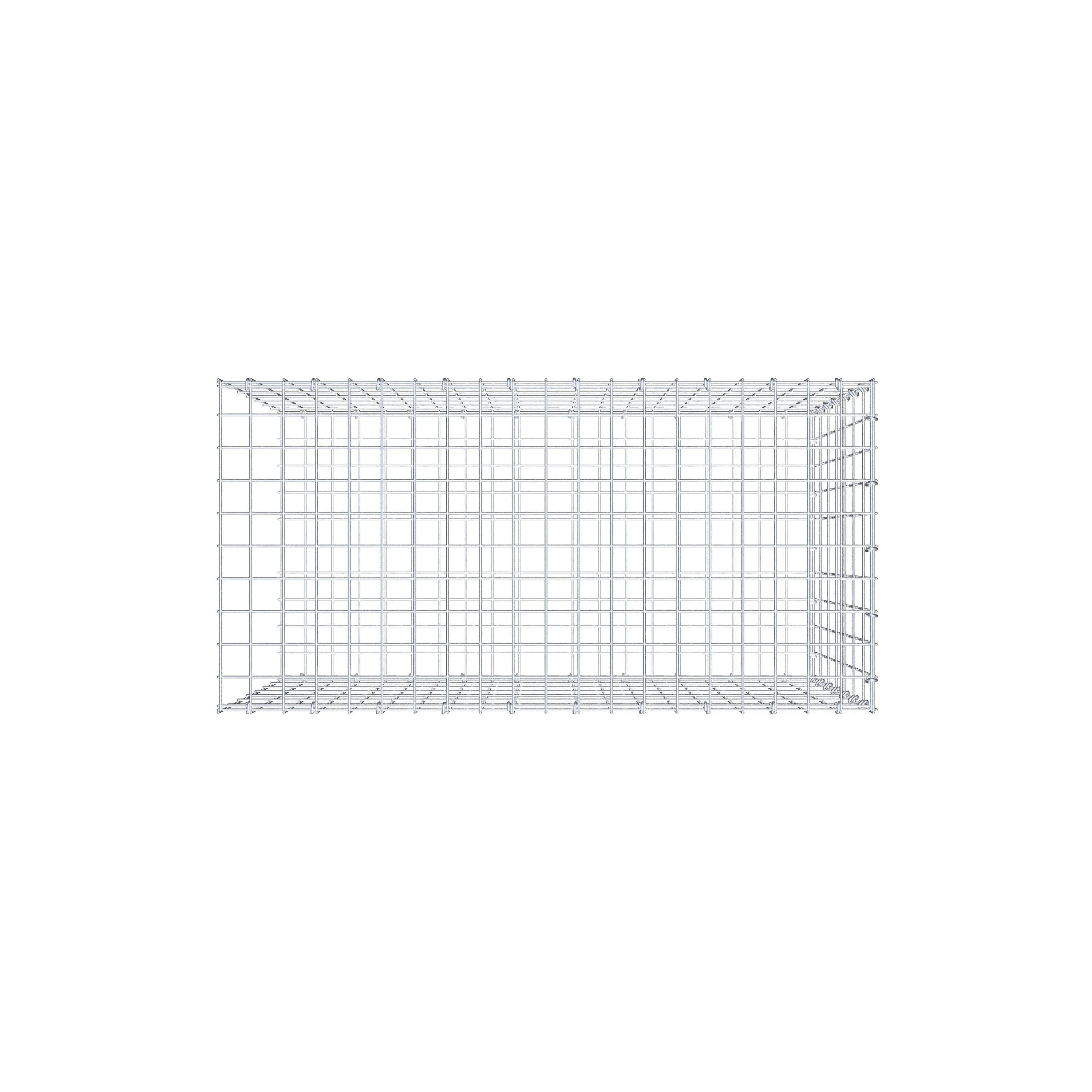Pila adicional tipo 2 100 cm x 70 cm x 50 cm, malla 5 cm x 10 cm, anillo en C