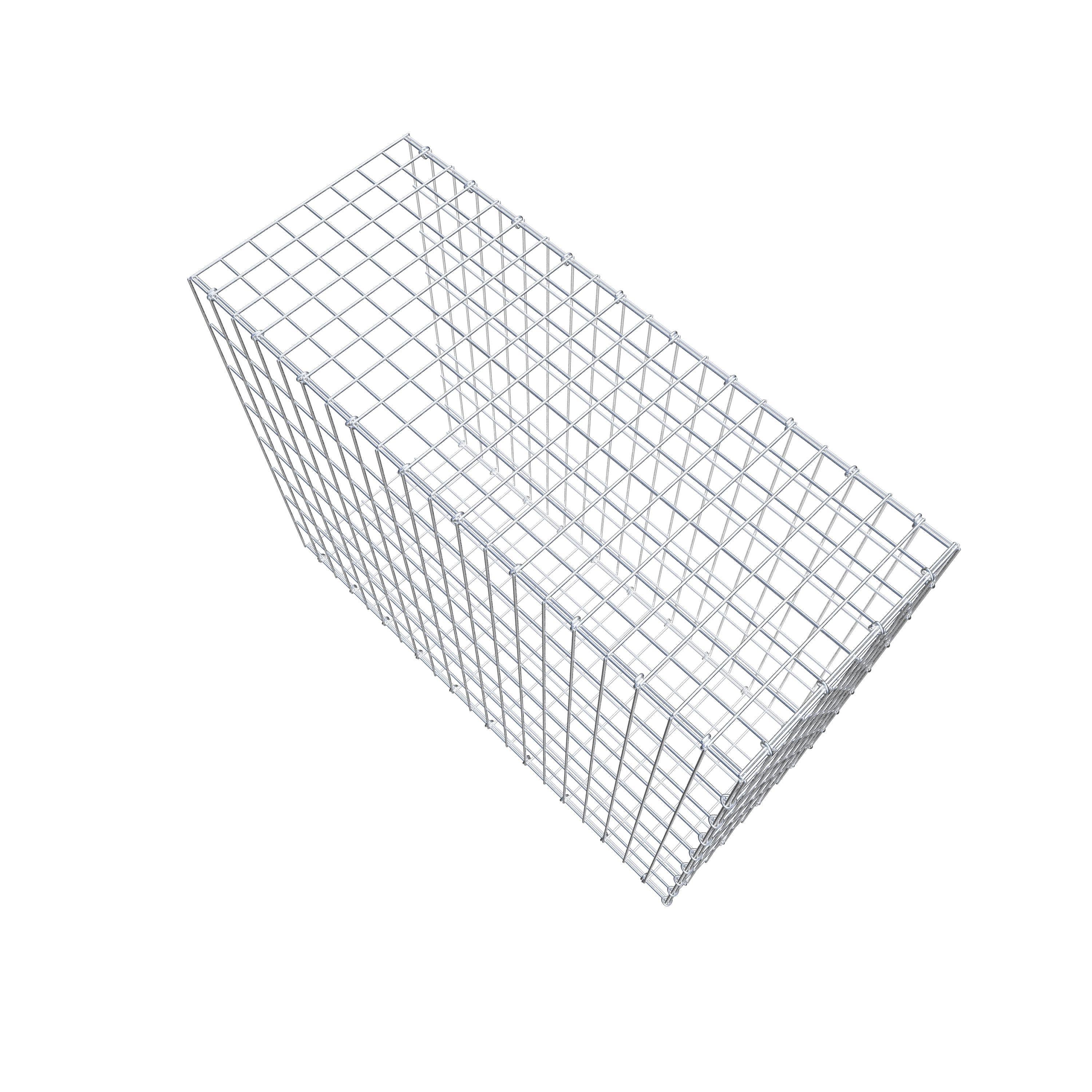 Fourche rapportée type 2 100 cm x 80 cm x 40 cm, mailles 5 cm x 10 cm, anneau en C