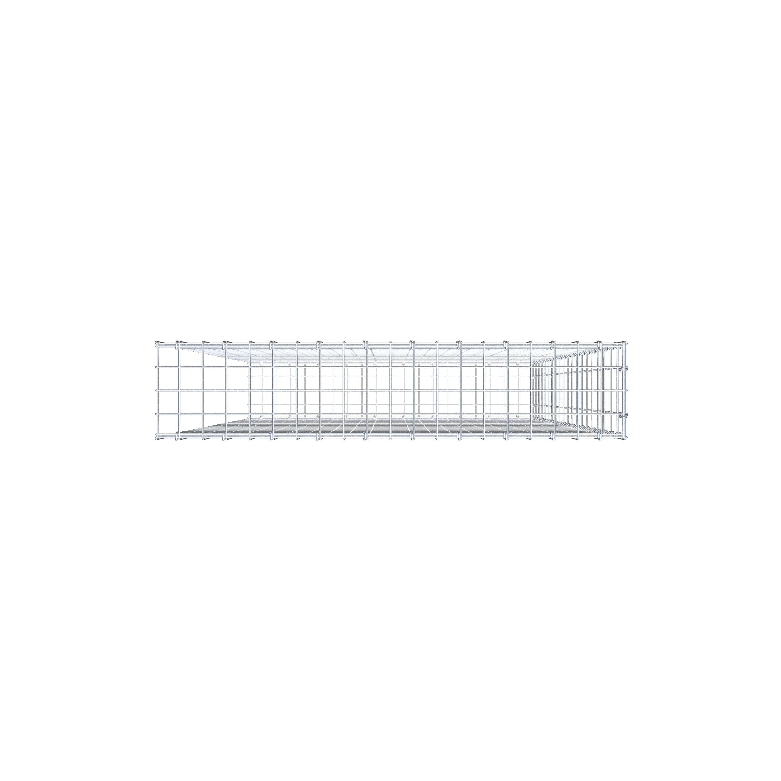 Gavión complementario tipo 2 200 cm x 100 cm x 20 cm, malla 5 cm x 10 cm, anillo en C