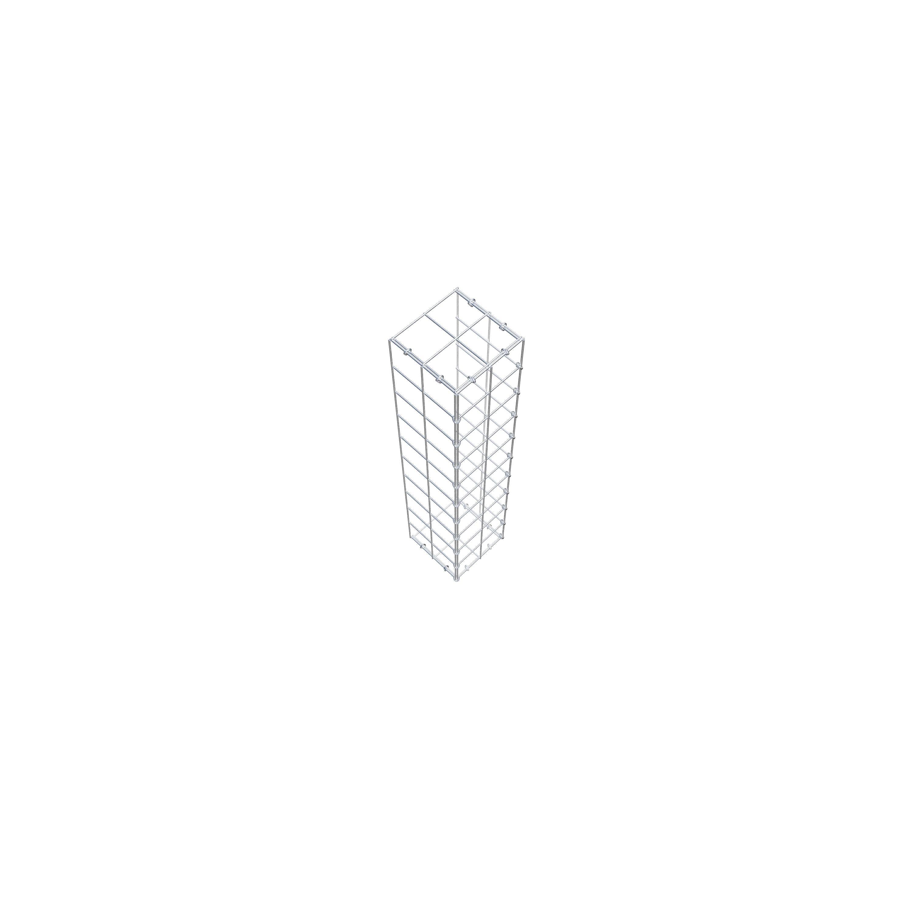 Gabbione fissabile tipo 2 100 cm x 20 cm x 20 cm (L x H x P), maglia 10 cm x 10 cm, anello a C