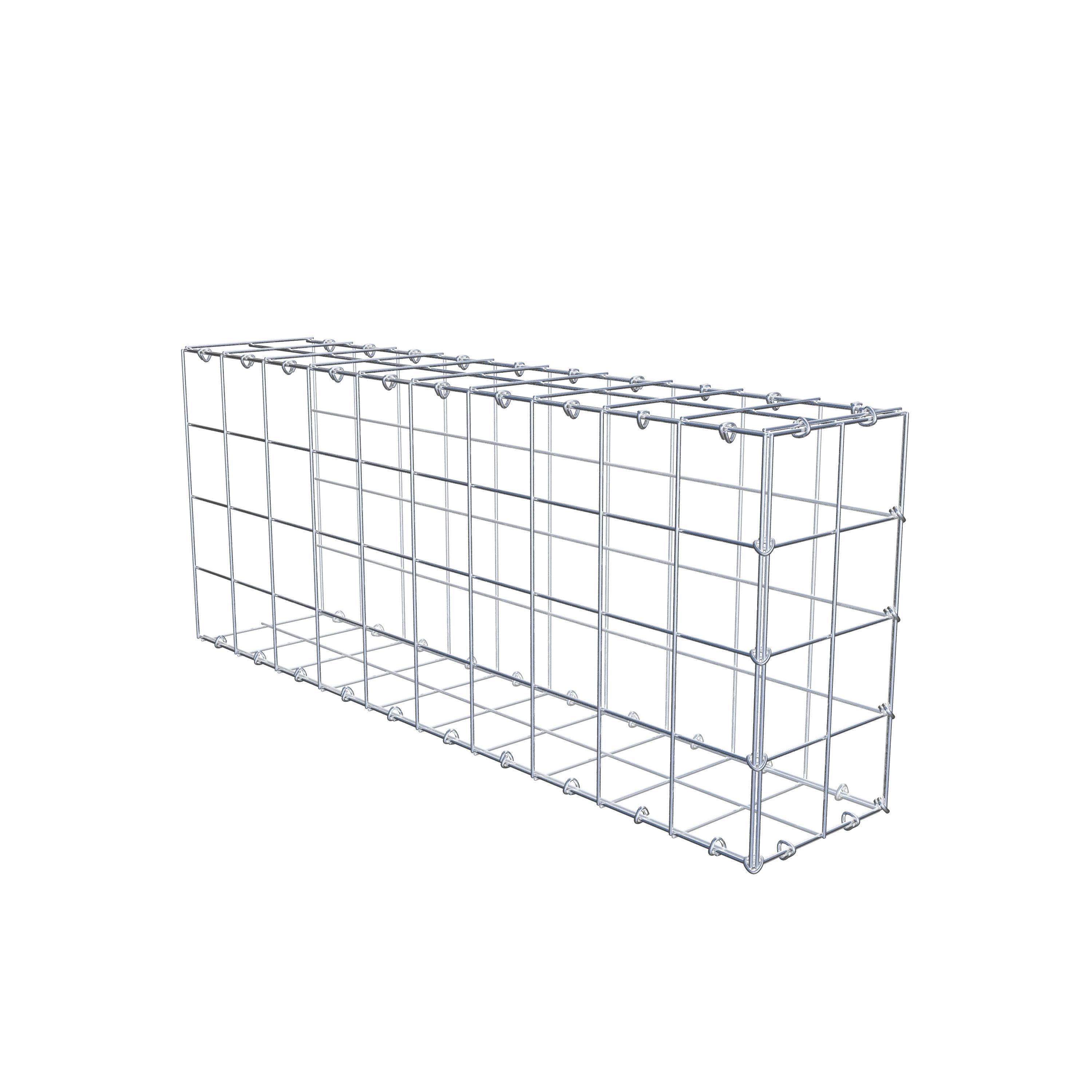 Gavión complementario de tipo 2 100 cm x 40 cm x 20 cm (L x A x P), malla 10 cm x 10 cm, anillo en C