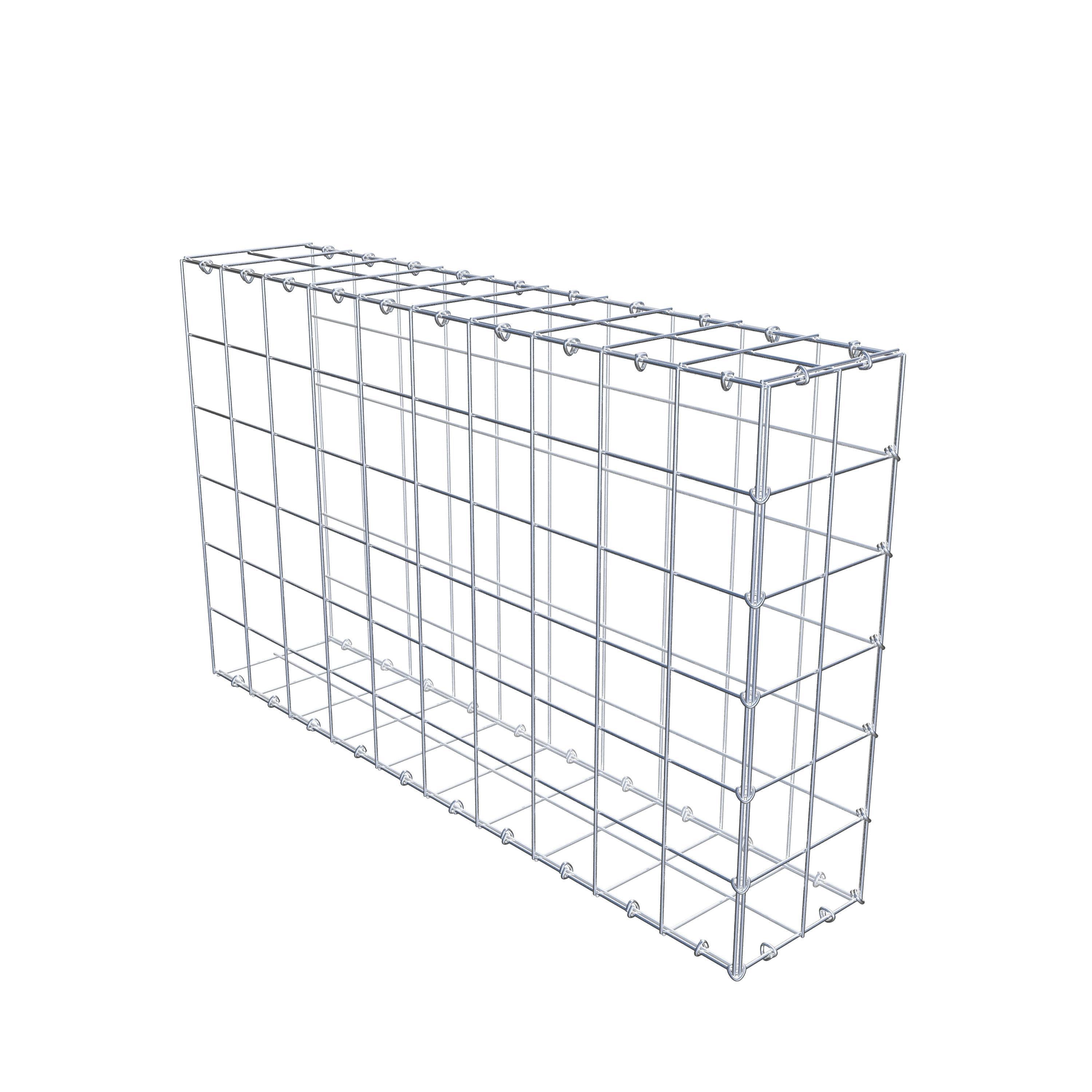 Gavión complementario de tipo 2 100 cm x 60 cm x 20 cm (L x A x P), malla 10 cm x 10 cm, anillo en C