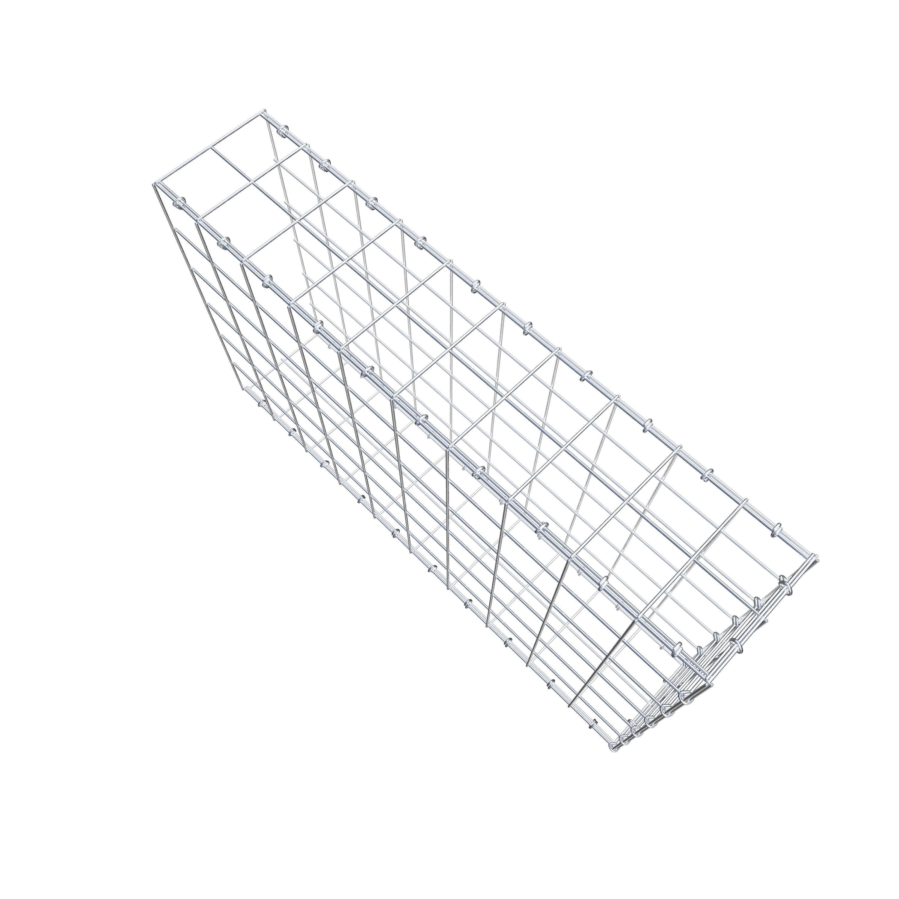 Gavión complementario de tipo 2 100 cm x 60 cm x 20 cm (L x A x P), malla 10 cm x 10 cm, anillo en C