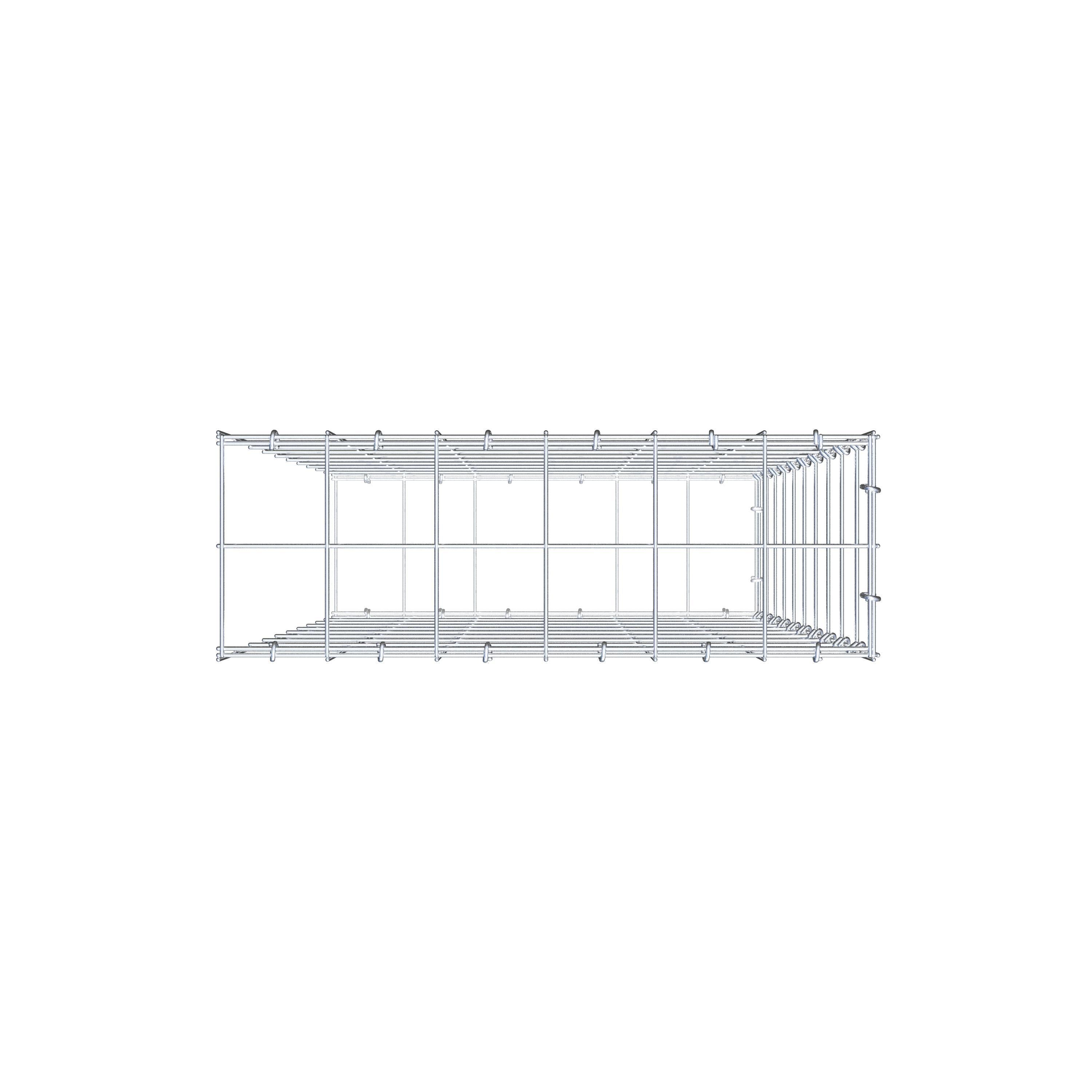 Gavión complementario de tipo 2 100 cm x 60 cm x 20 cm (L x A x P), malla 10 cm x 10 cm, anillo en C