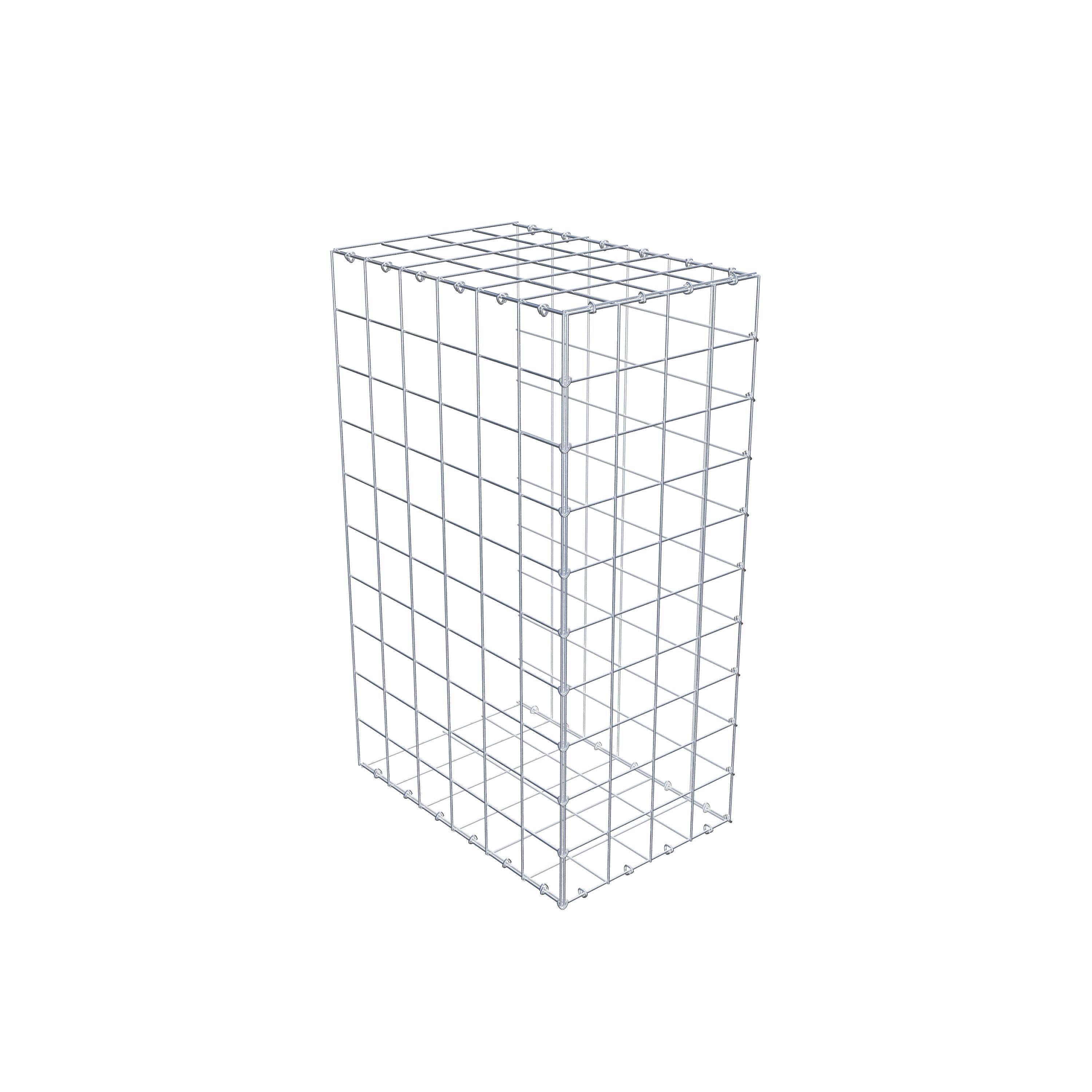 Gavión complementario de tipo 2 100 cm x 60 cm x 40 cm (L x A x P), malla 10 cm x 10 cm, anillo en C
