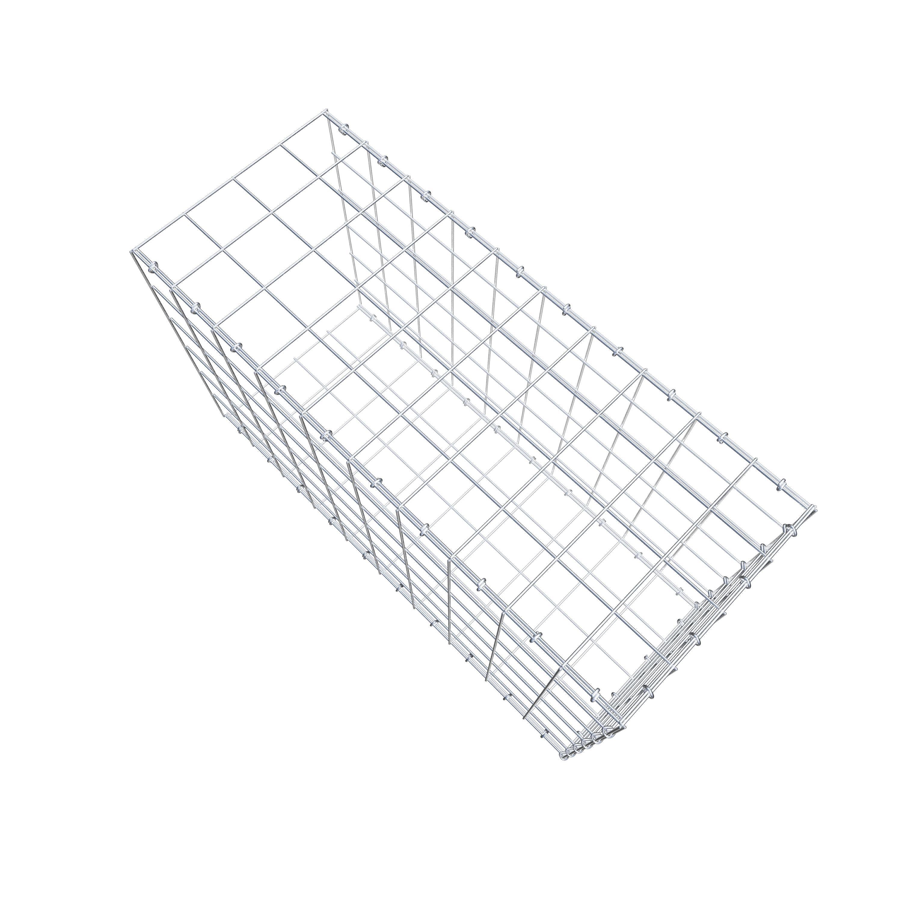 Gavión complementario de tipo 2 100 cm x 60 cm x 40 cm (L x A x P), malla 10 cm x 10 cm, anillo en C
