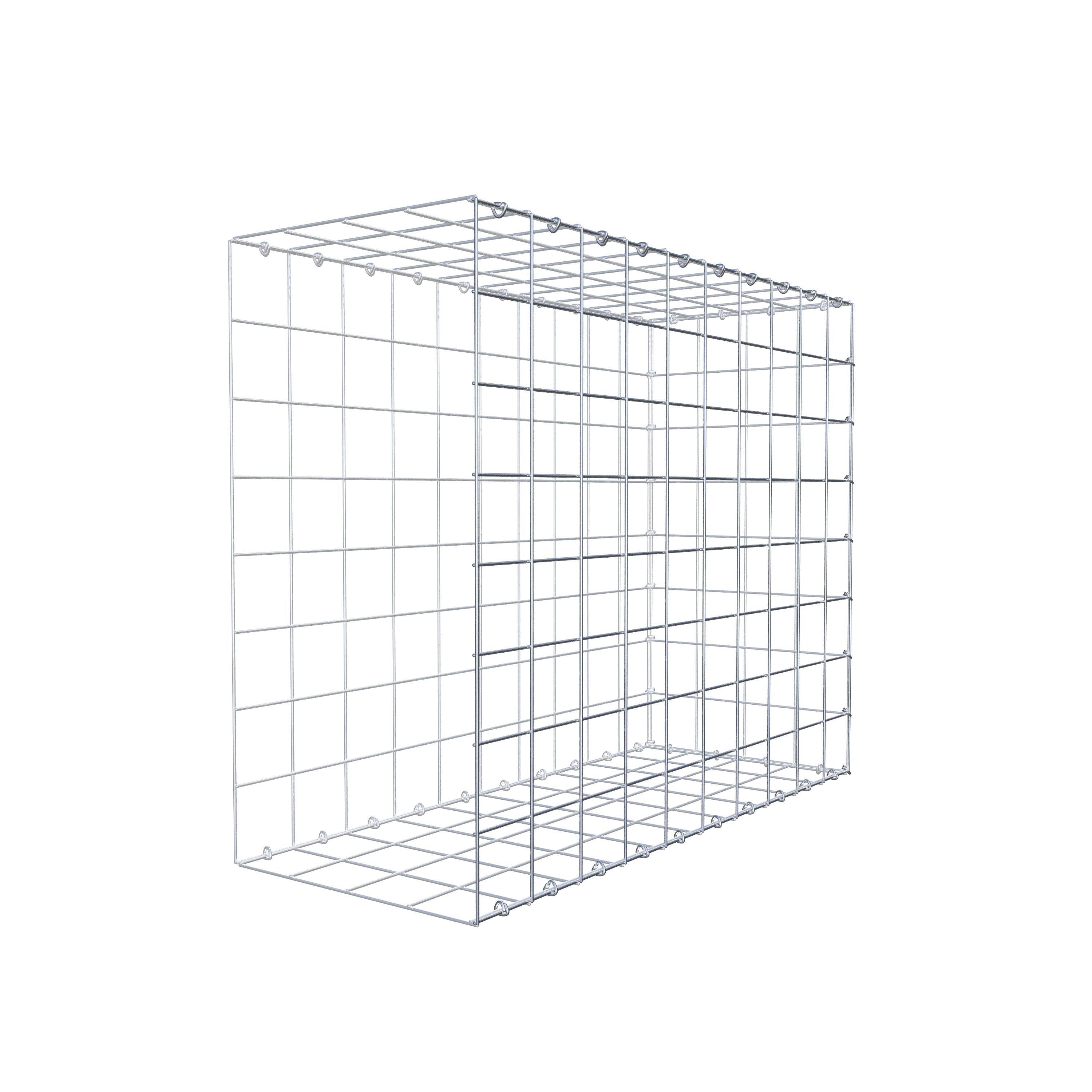 Gavión complementario de tipo 2 100 cm x 80 cm x 40 cm (L x A x P), malla 10 cm x 10 cm, anillo en C