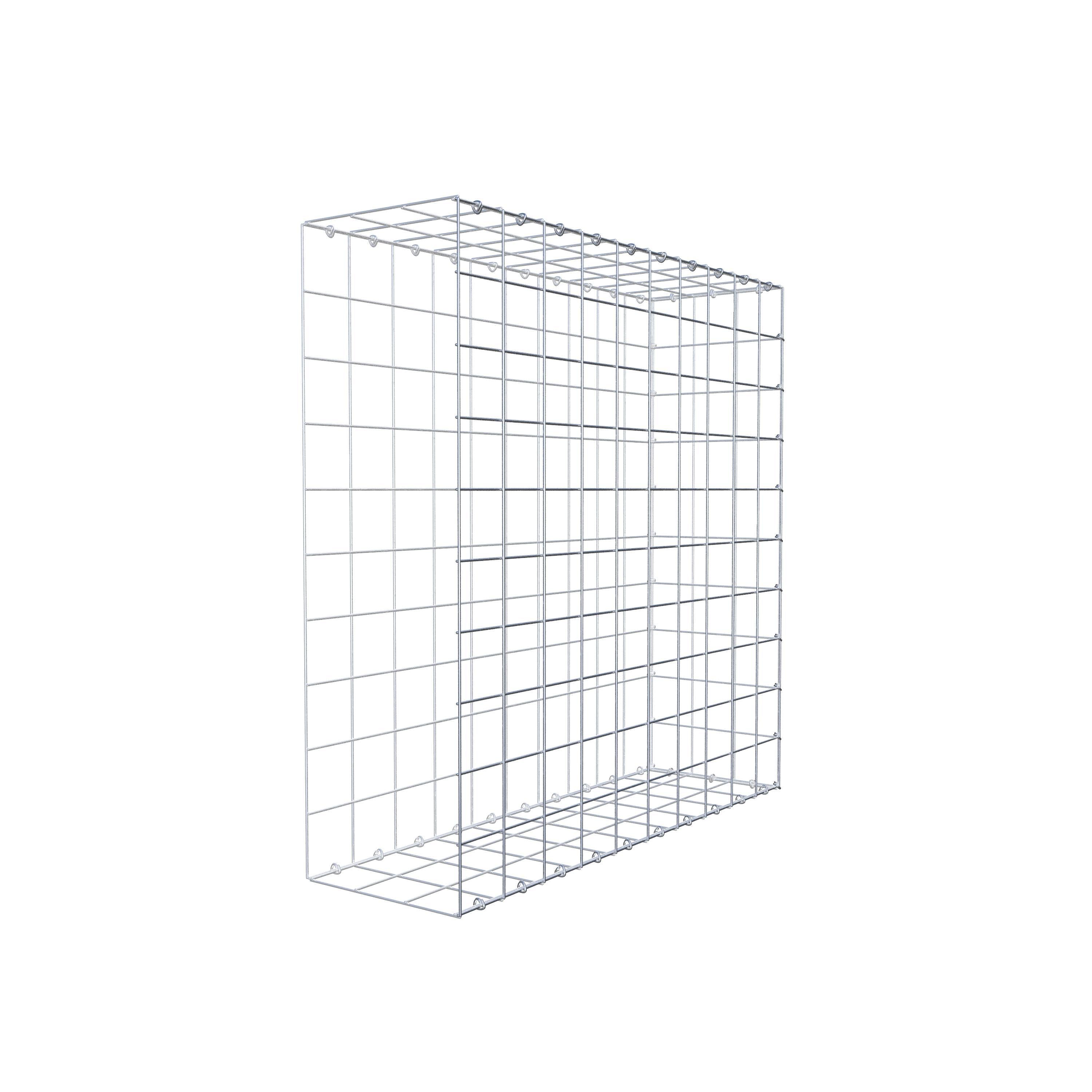 Bevestigbare schanskorf type 2 100 cm x 100 cm x 30 cm (L x H x D), maaswijdte 10 cm x 10 cm, C-ring