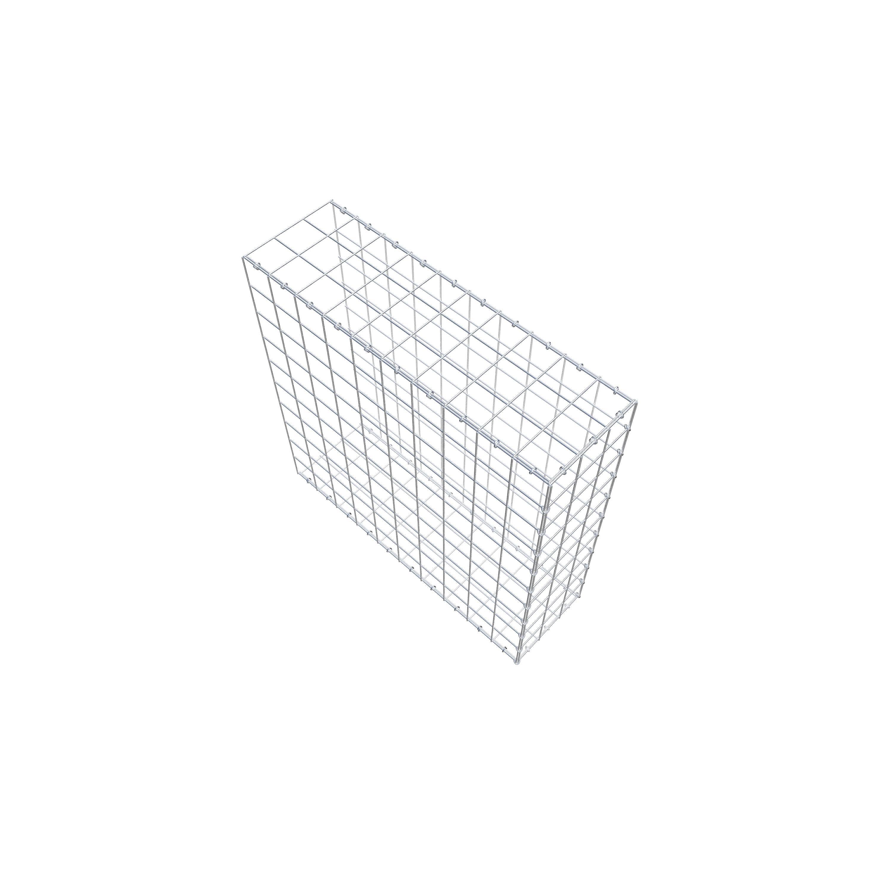 Bevestigbare schanskorf type 2 100 cm x 100 cm x 30 cm (L x H x D), maaswijdte 10 cm x 10 cm, C-ring
