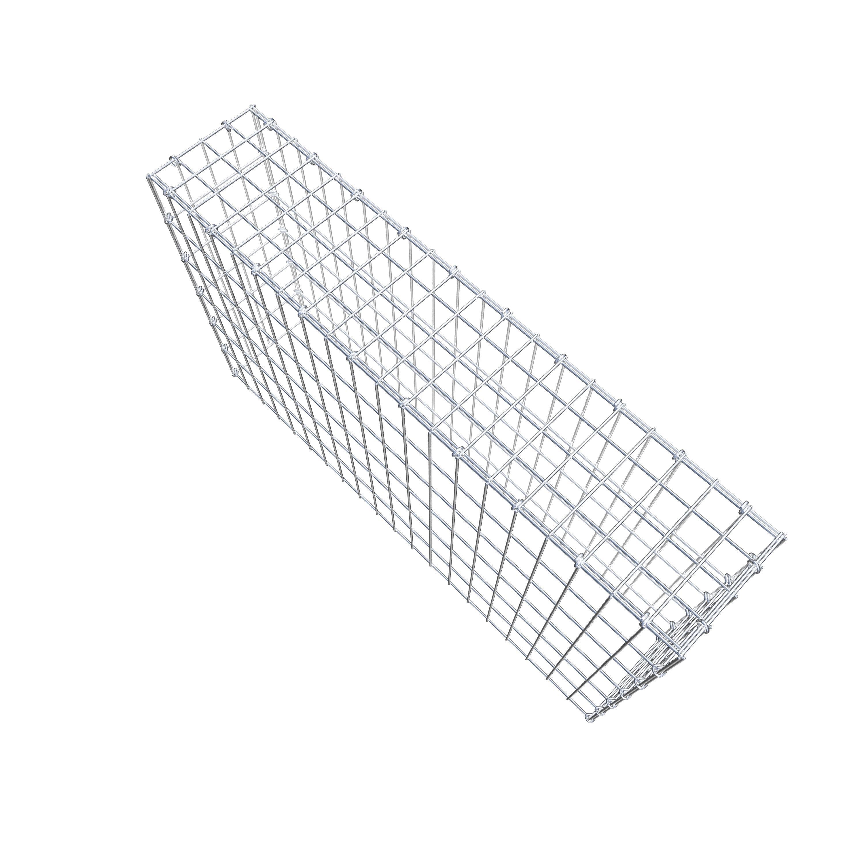 Gavión complementario de tipo 3 100 cm x 60 cm x 20 cm (largo x alto x fondo), malla 5 cm x 10 cm, anillo en C