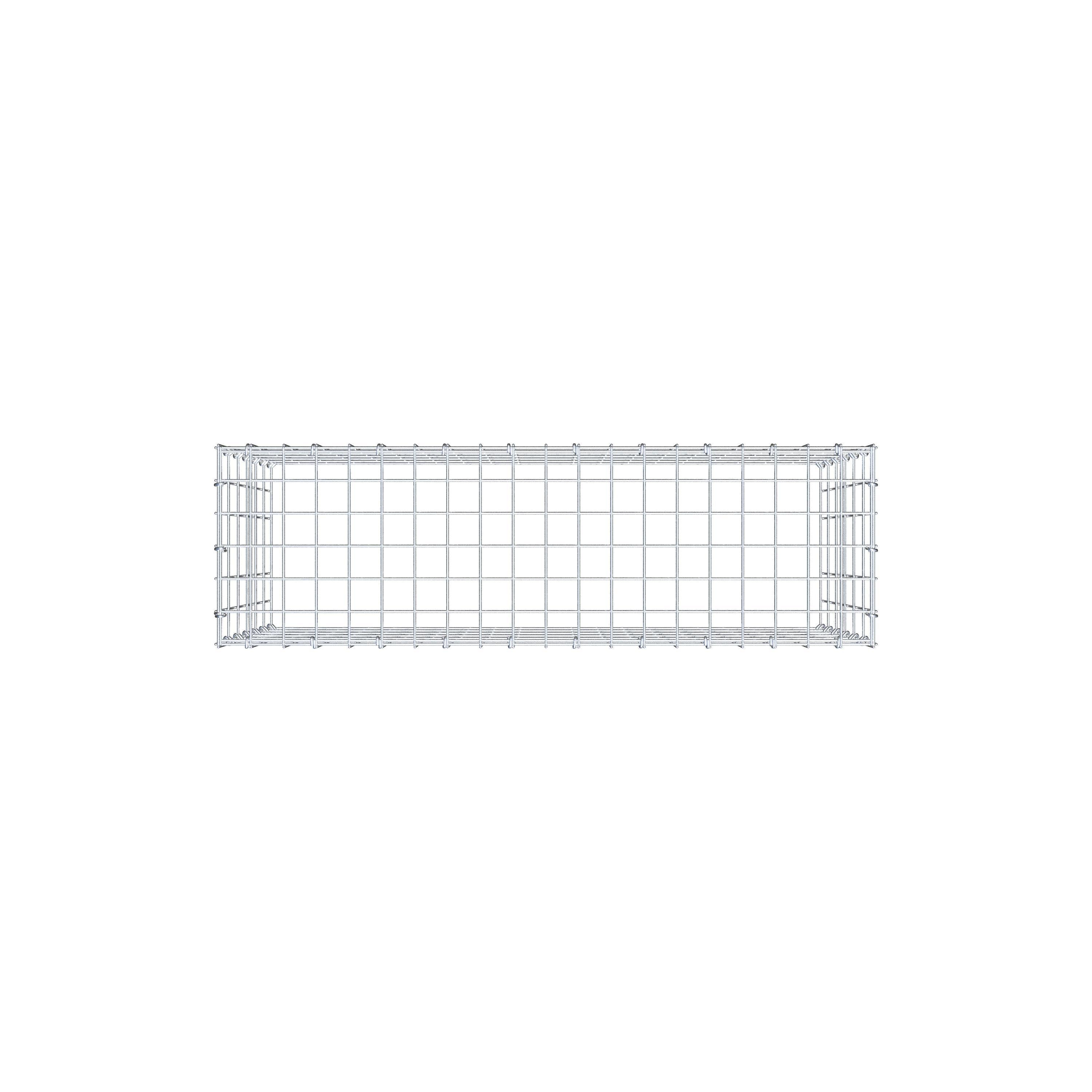 Mounted gabion type 3 100 cm x 60 cm x 30 cm (L x H x D), mesh size 5 cm x 10 cm, C-ring