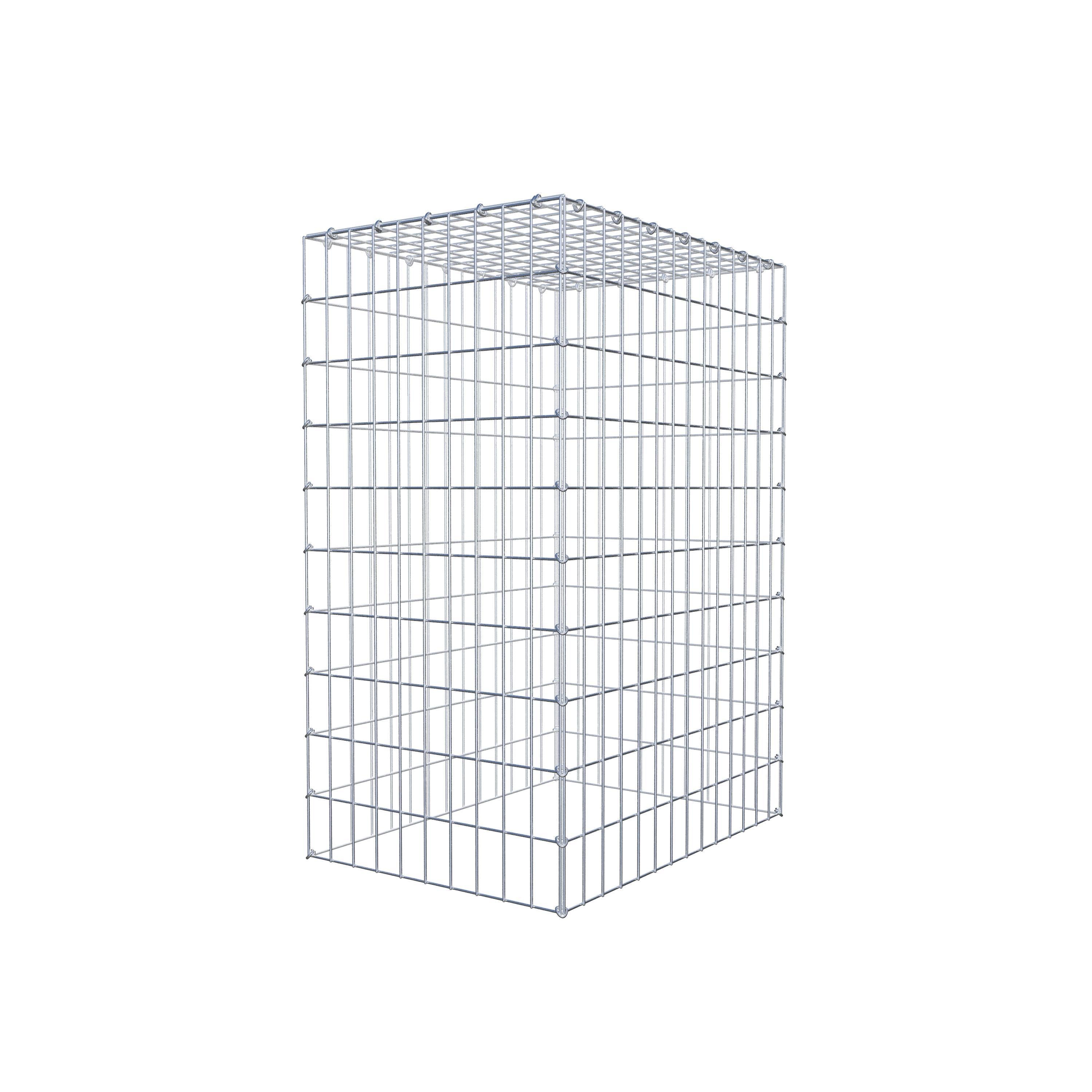 Typ 3 påbyggnadsgabion 100 cm x 70 cm x 50 cm (L x H x D), maskstorlek 5 cm x 10 cm, C-ring