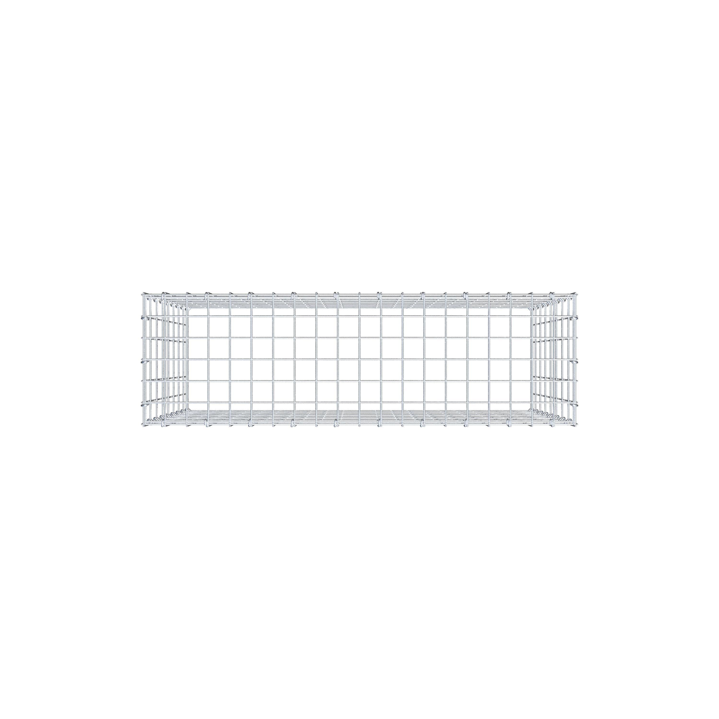 Monteret gabion type 3 100 cm x 80 cm x 30 cm (L x H x D), maskestørrelse 5 cm x 10 cm, C-ring