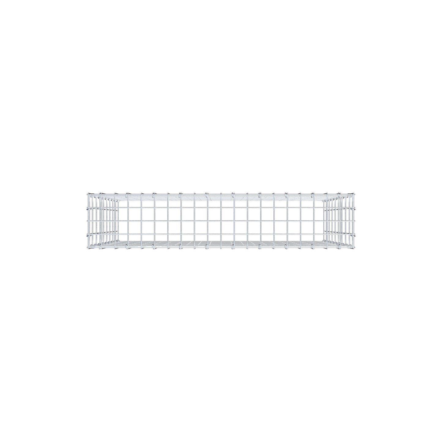 Mounted gabion type 3 100 cm x 90 cm x 20 cm (L x H x D), mesh size 5 cm x 10 cm, C-ring
