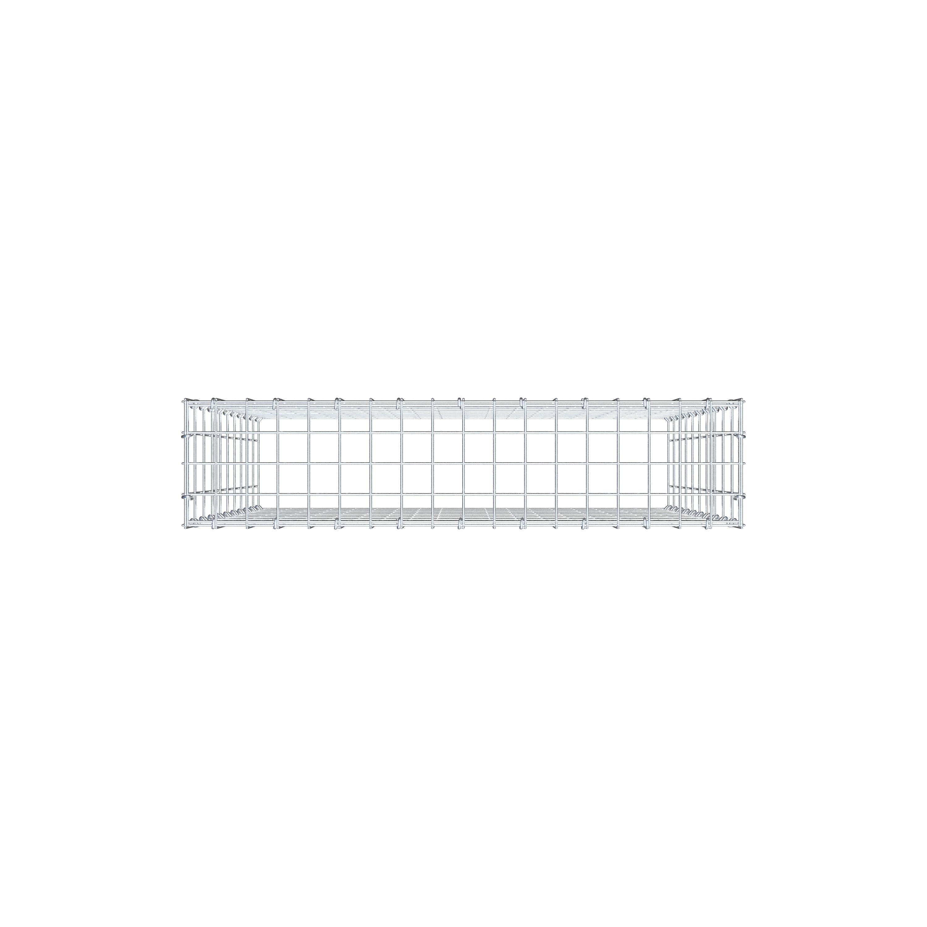 Mounted gabion type 3 100 cm x 90 cm x 20 cm (L x H x D), mesh size 5 cm x 10 cm, C-ring