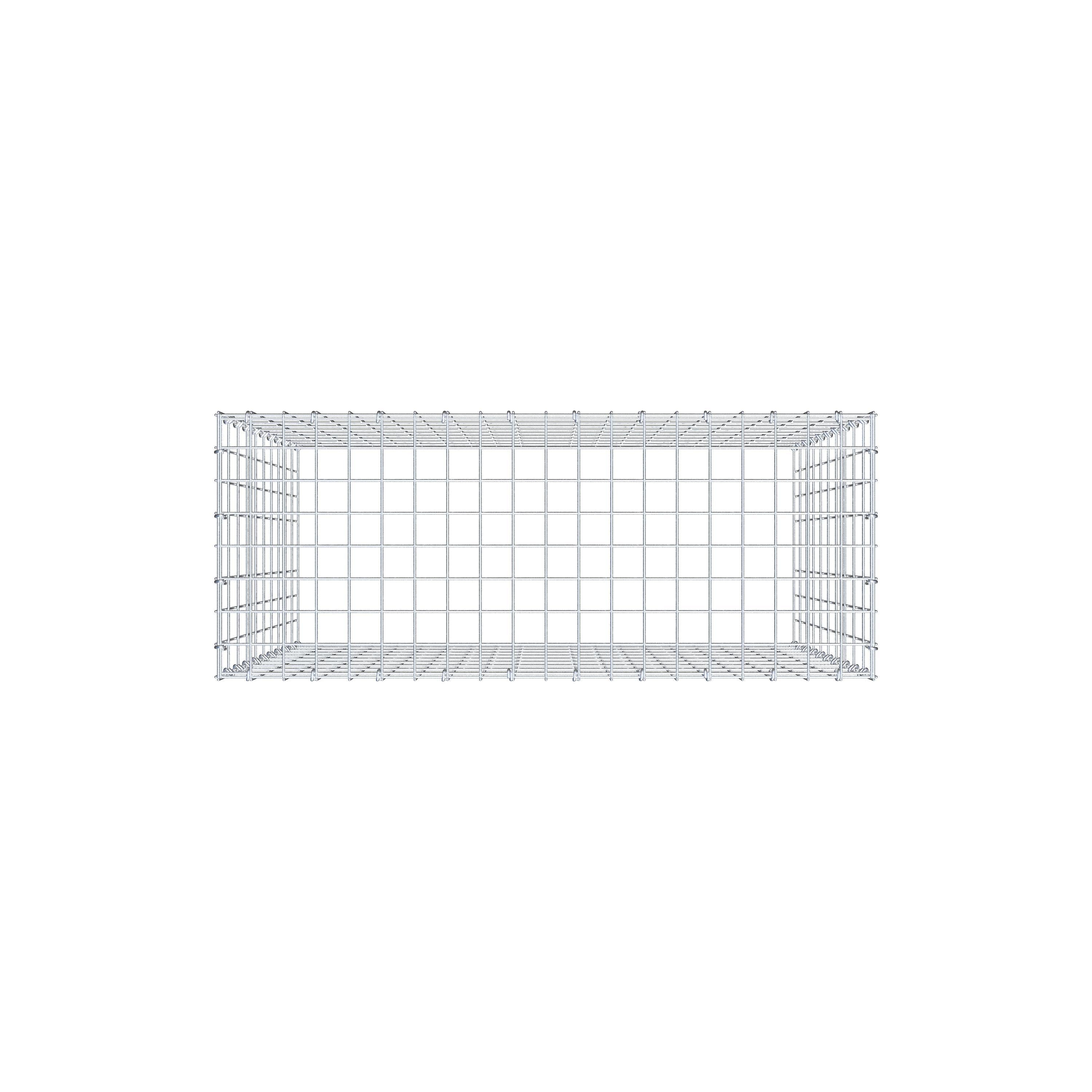 Gabbione aggiuntivo di tipo 3 100 cm x 100 cm x 40 cm (L x H x P), maglia 5 cm x 10 cm, anello a C