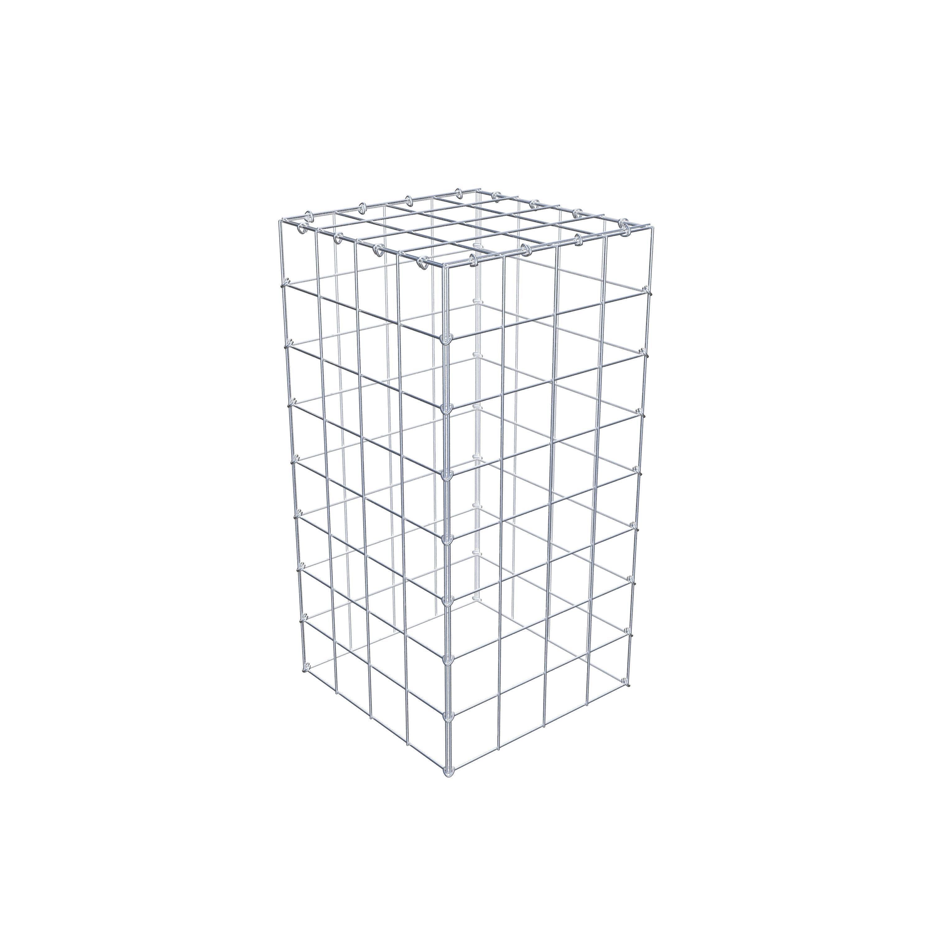 Mounted gabion type 3 80 cm x 40 cm x 40 cm (L x H x D), mesh size 10 cm x 10 cm, C-ring