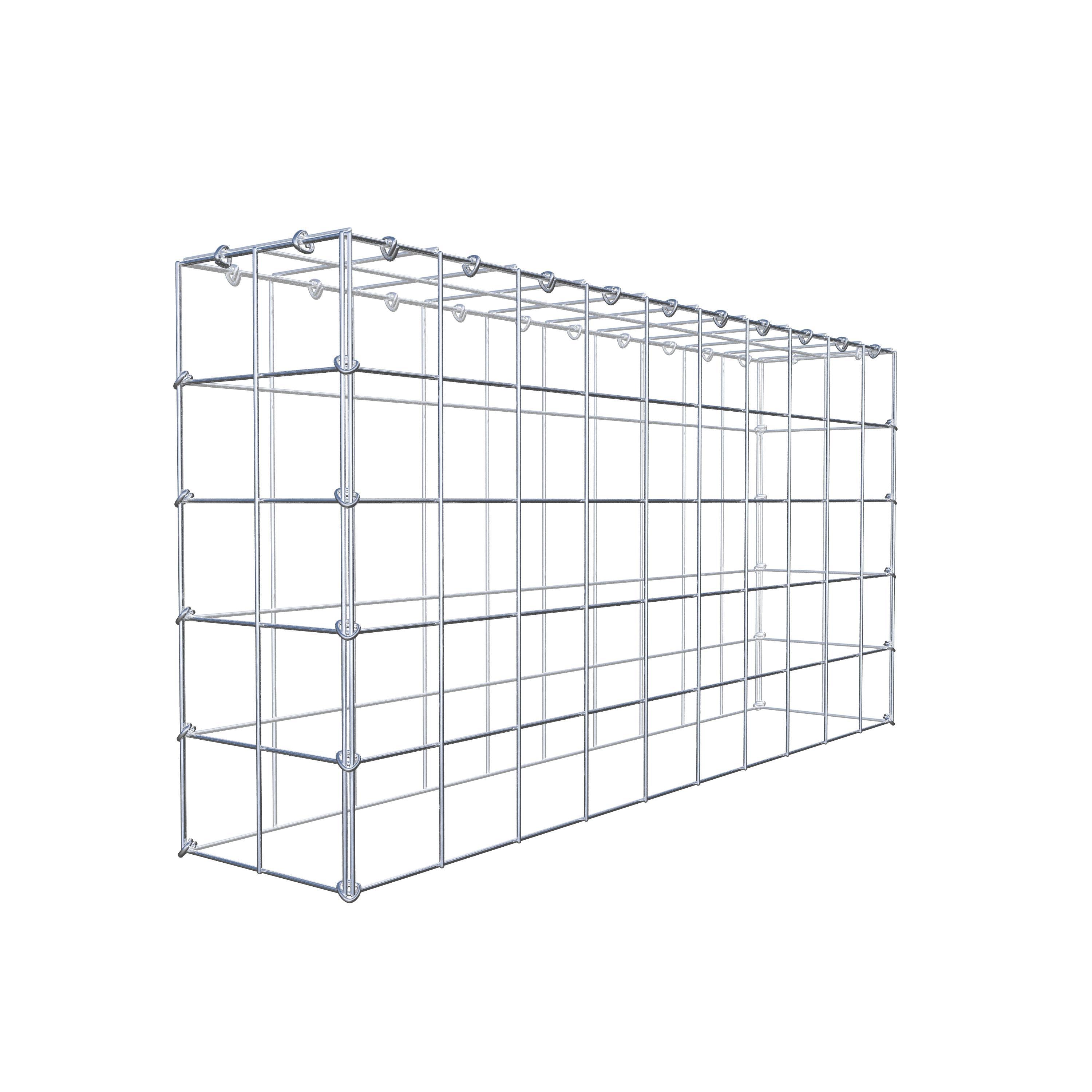 Mounted gabion type 3 100 cm x 50 cm x 20 cm (L x H x D), mesh size 10 cm x 10 cm, C-ring
