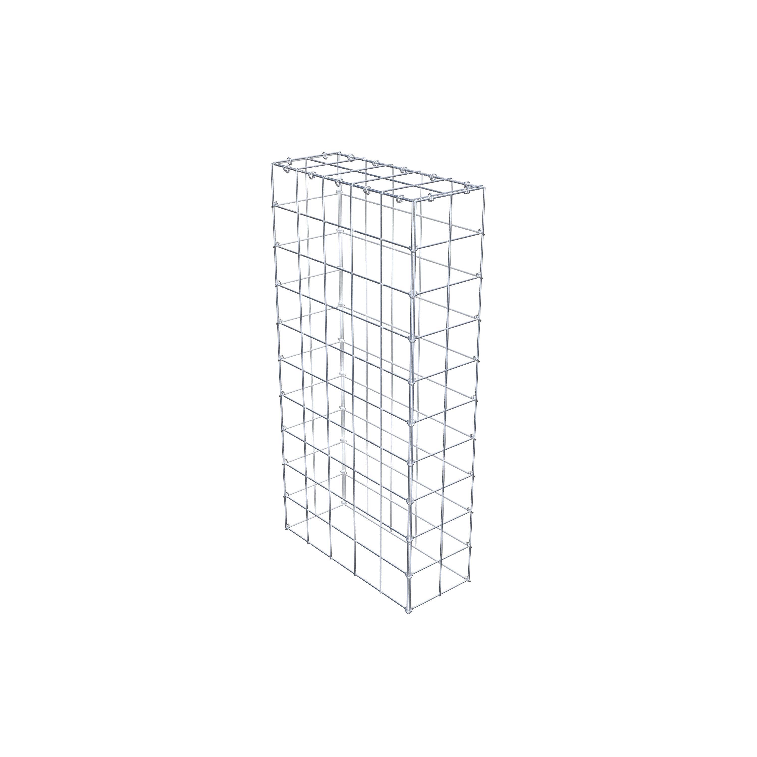 Mounted gabion type 3 100 cm x 50 cm x 20 cm (L x H x D), mesh size 10 cm x 10 cm, C-ring