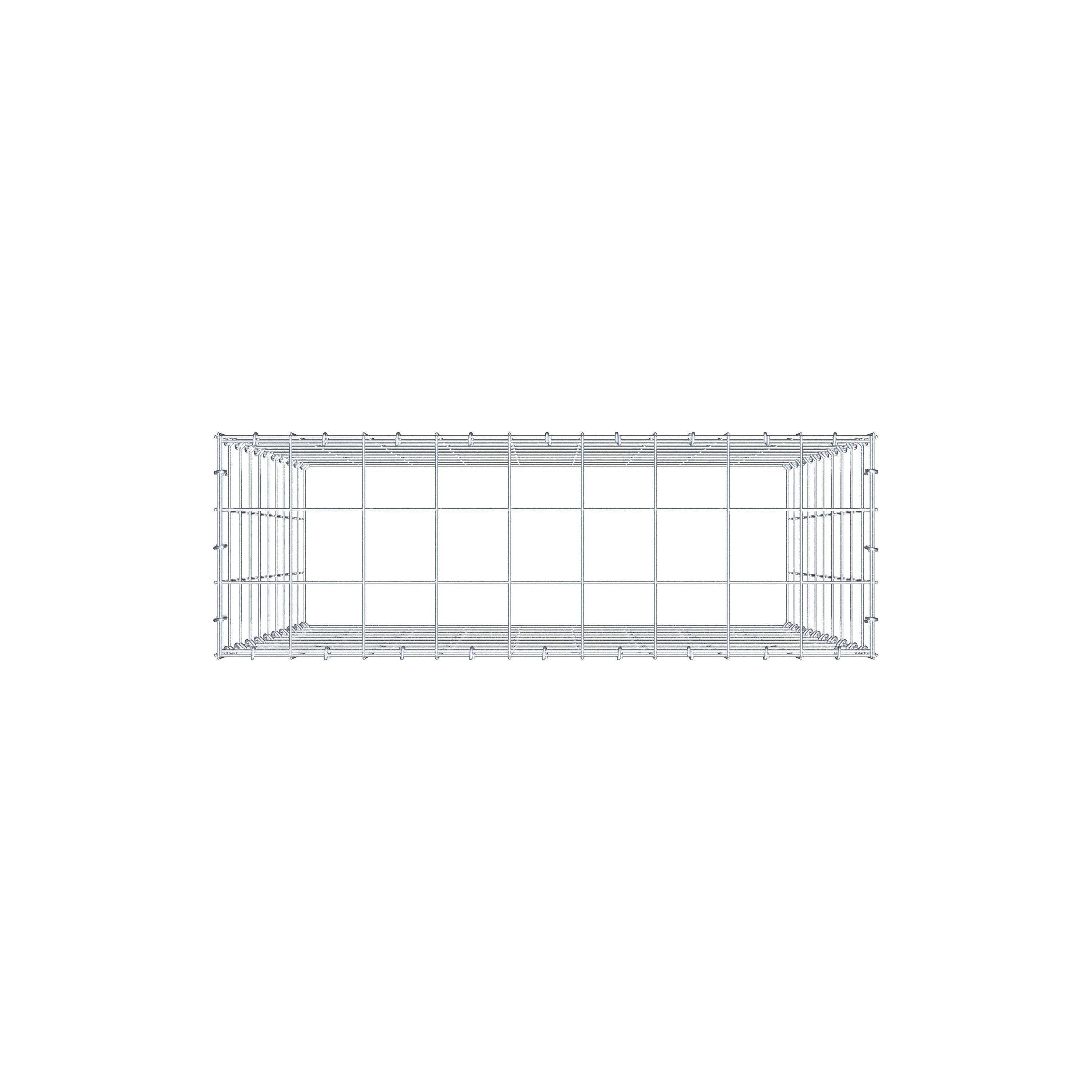 Fourche rapportée type 3 100 cm x 90 cm x 30 cm (L x H x P), mailles 10 cm x 10 cm, anneau C