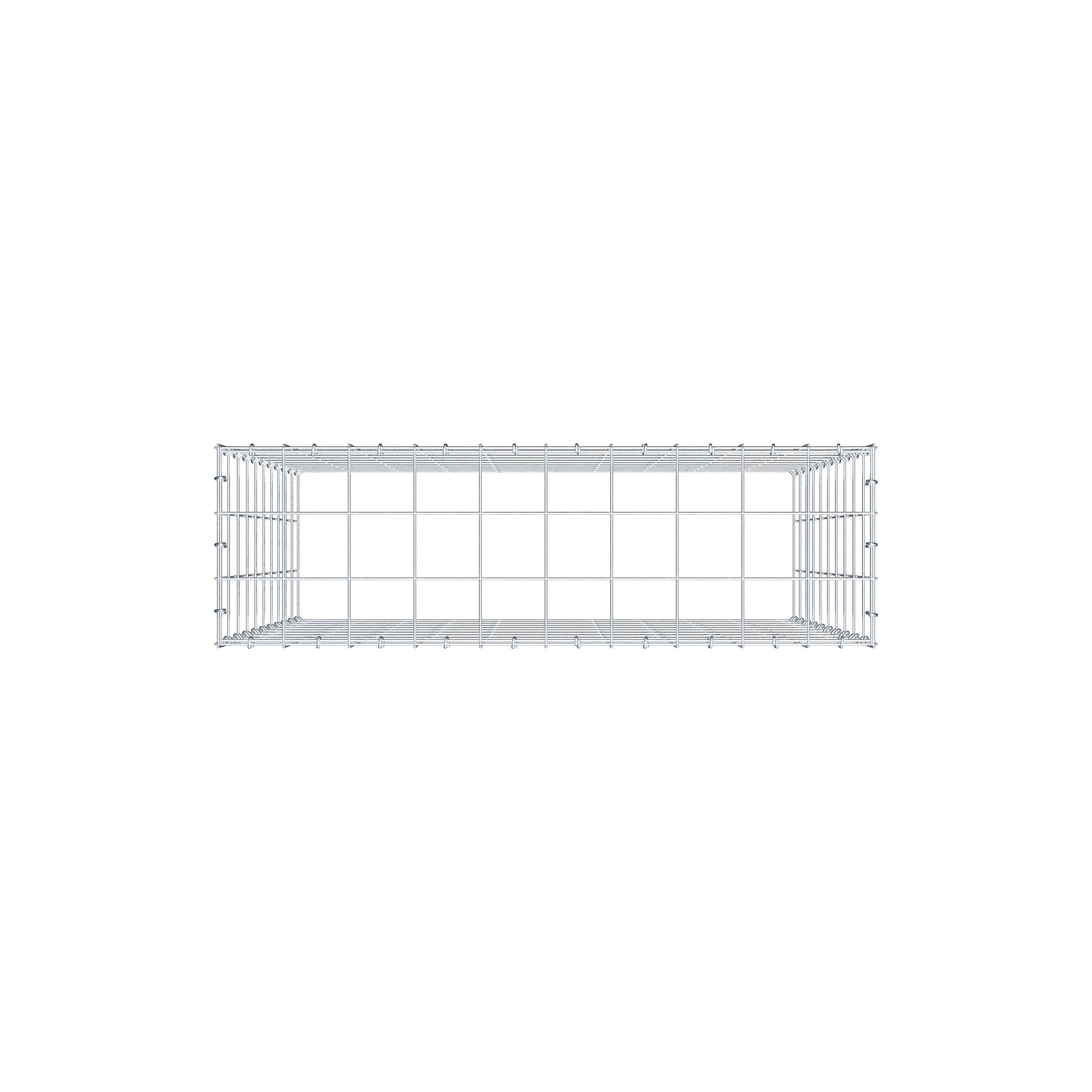 Extra gabion typ 3 100 cm x 100 cm x 30 cm (L x H x D), maskstorlek 10 cm x 10 cm, C-ring