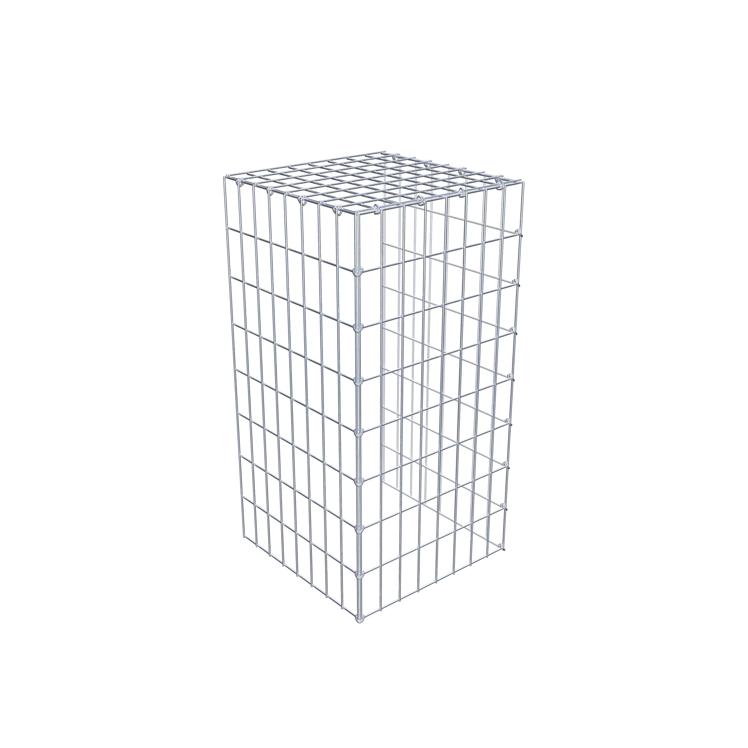 Gabião Tipo 4 80 cm x 40 cm x 40 cm (C x A x P), malhagem 5 cm x 10 cm, anel C
