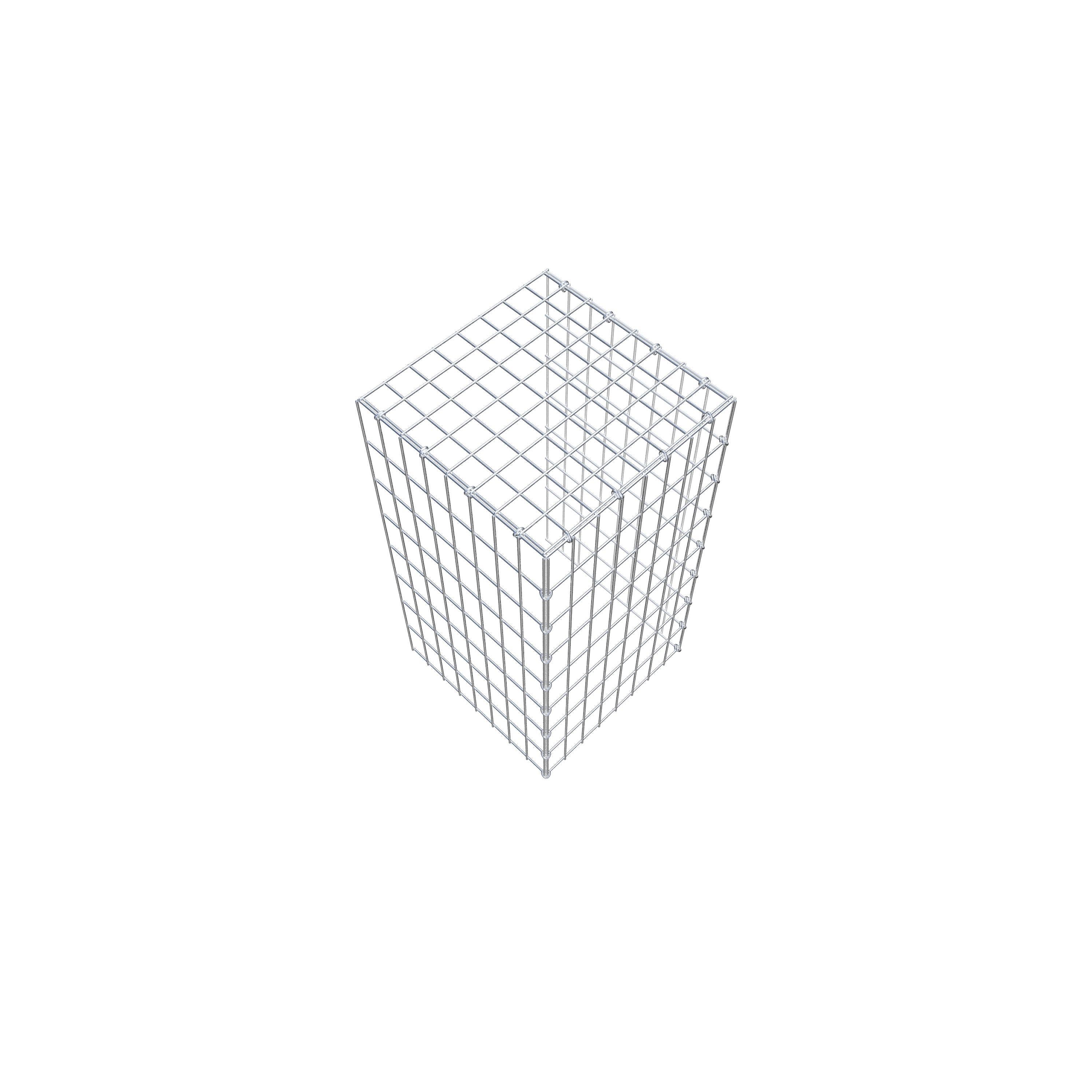 Gabião Tipo 4 80 cm x 40 cm x 40 cm (C x A x P), malhagem 5 cm x 10 cm, anel C