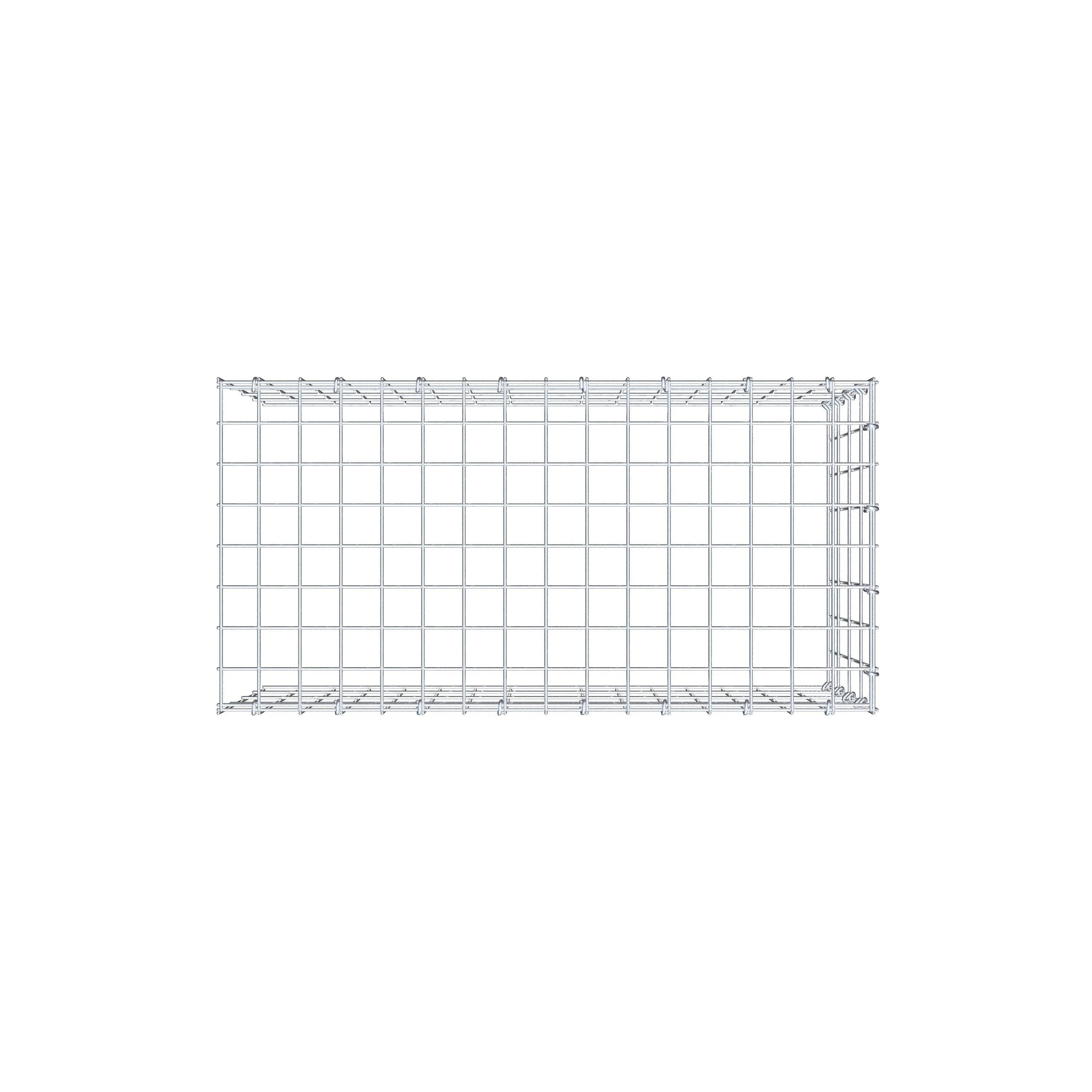 Gabião Tipo 4 80 cm x 40 cm x 40 cm (C x A x P), malhagem 5 cm x 10 cm, anel C
