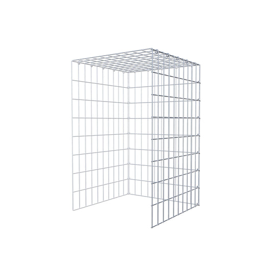 Mounted gabion type 4 80 cm x 50 cm x 50 cm (L x H x D), mesh size 5 cm x 10 cm, C-ring