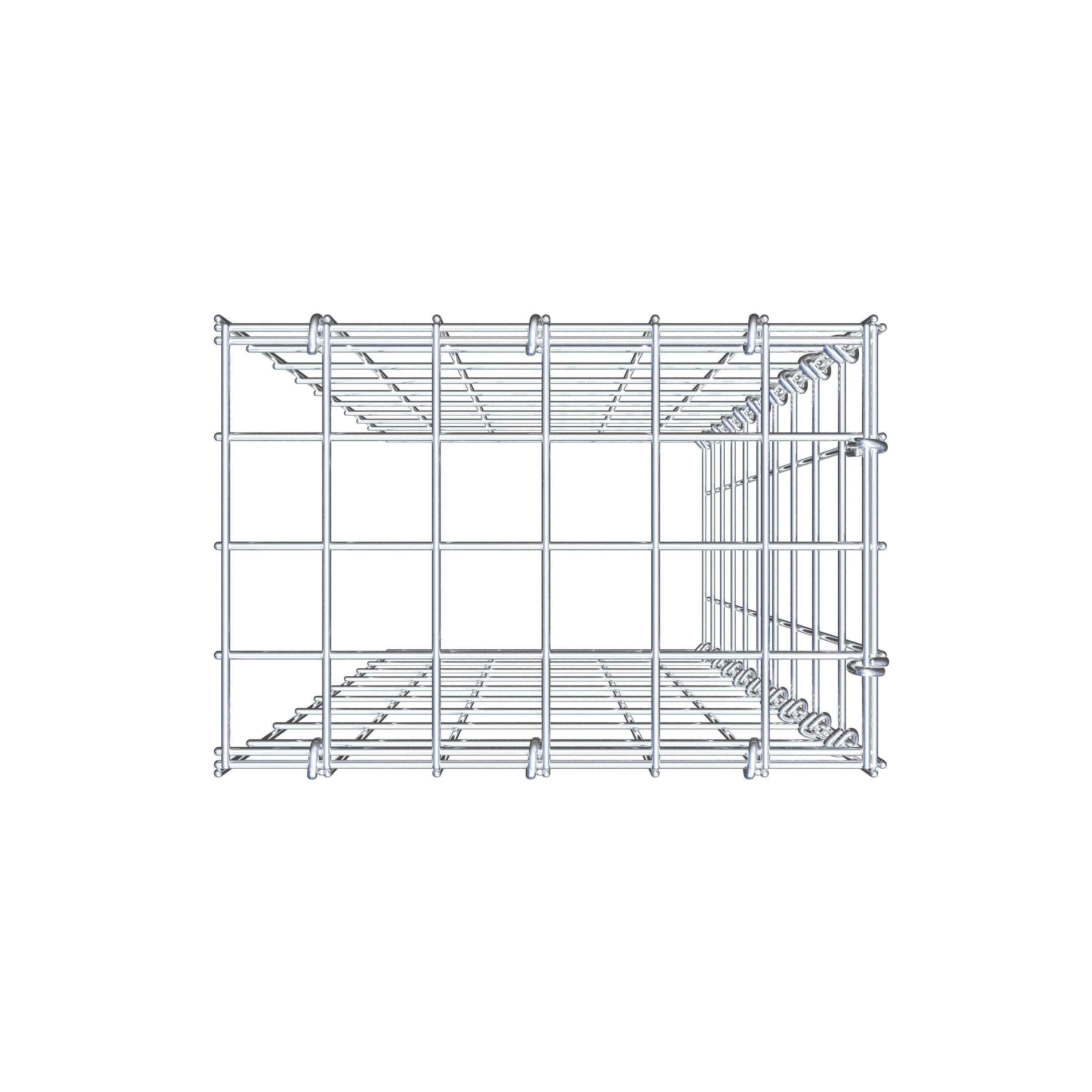 Gavión complementario de tipo 4 100 cm x 30 cm x 20 cm (L x A x P), malla 5 cm x 10 cm, anillo en C