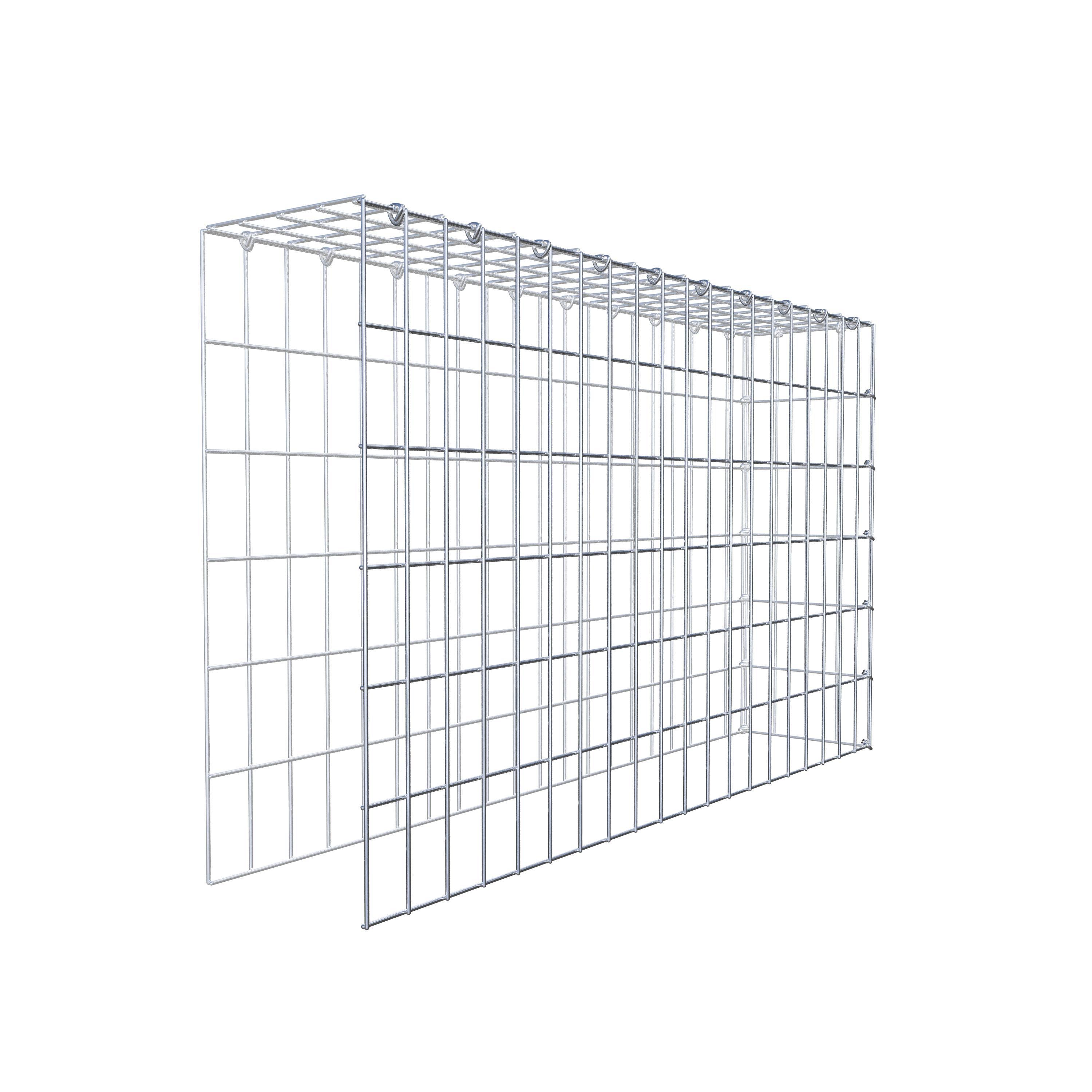 Gavión complementario de tipo 4 100 cm x 60 cm x 20 cm (L x A x P), malla 5 cm x 10 cm, anillo en C