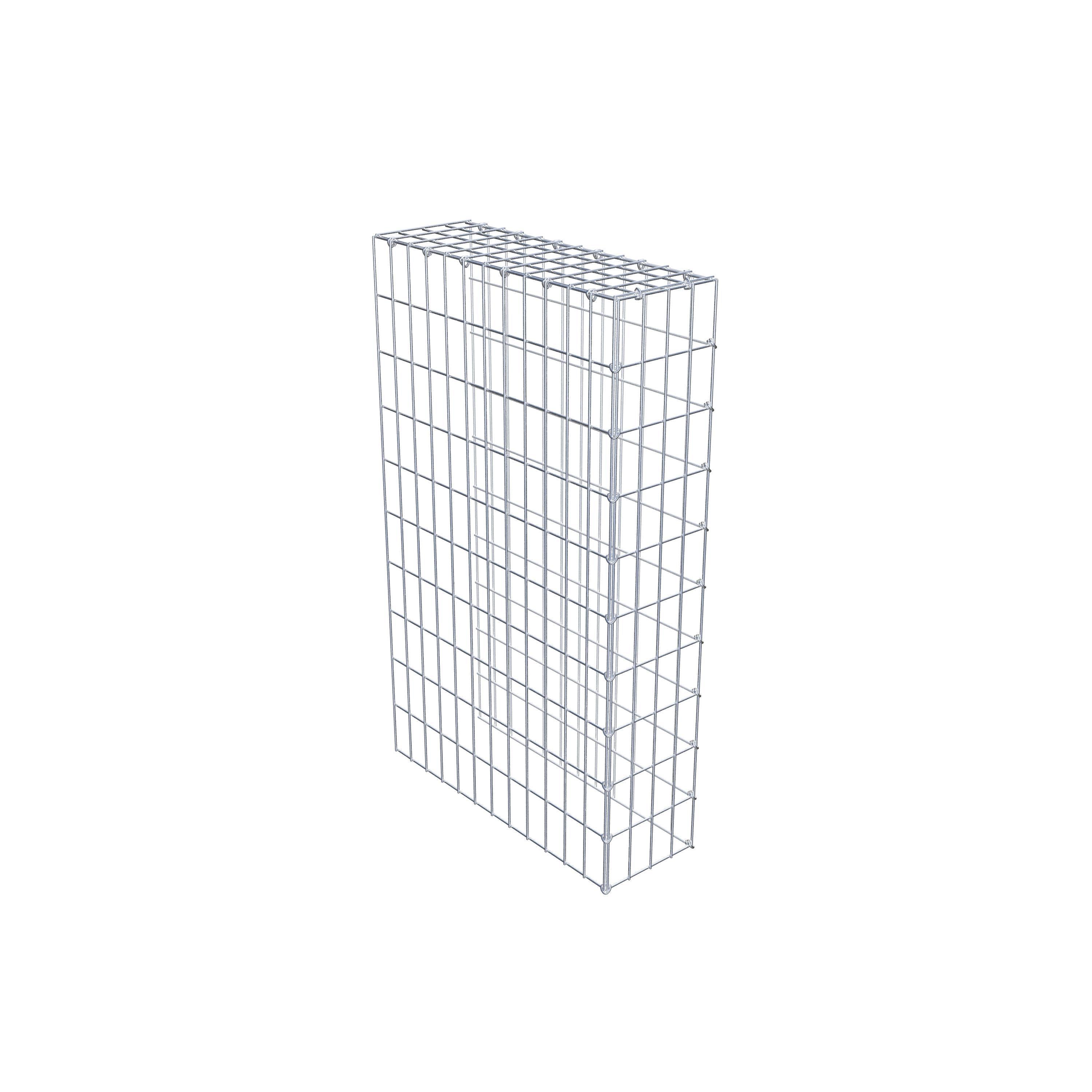 Gavión complementario de tipo 4 100 cm x 60 cm x 20 cm (L x A x P), malla 5 cm x 10 cm, anillo en C