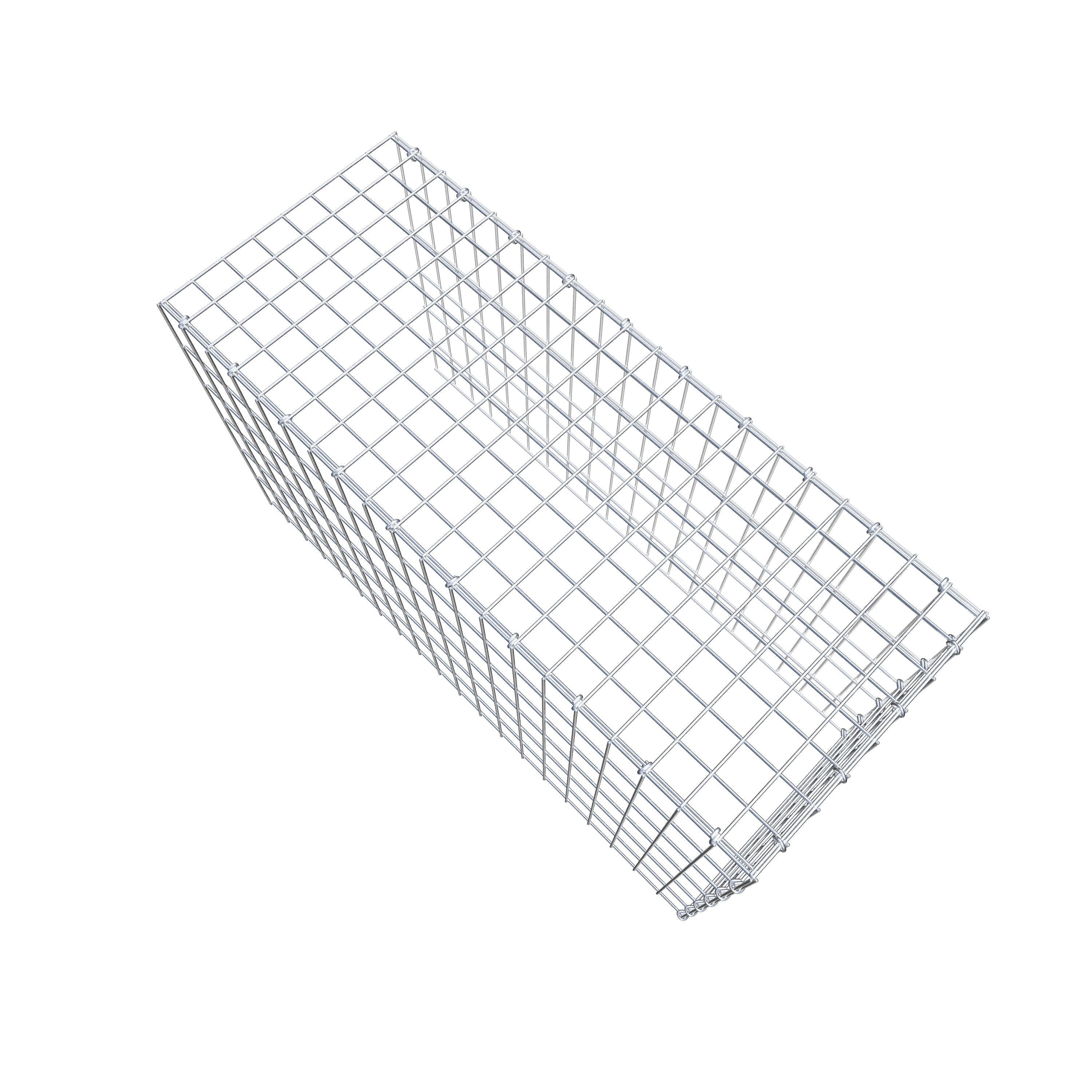 Gabbione aggiuntivo tipo 4 100 cm x 60 cm x 40 cm (L x H x P), maglia 5 cm x 10 cm, anello a C