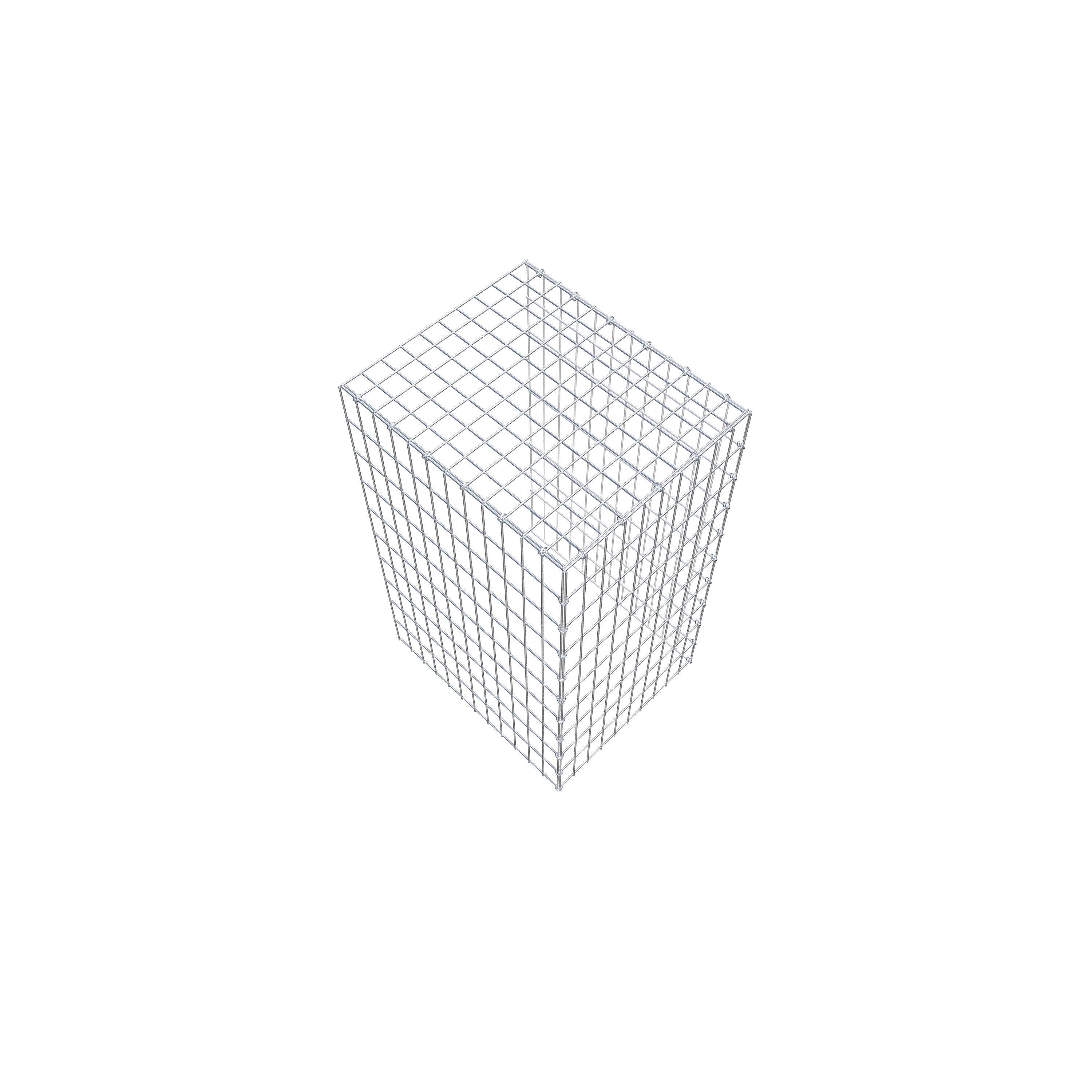 Type 4 oplegkorf 100 cm x 60 cm x 50 cm (L x H x D), maaswijdte 5 cm x 10 cm, C-ring