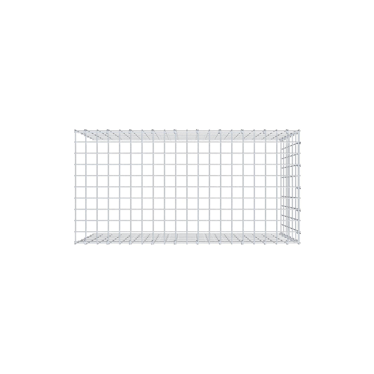 Anbaugabione Typ 4 100 cm x 60 cm x 50 cm (L x H x T), Maschenweite 5 cm x 10 cm, C-Ring