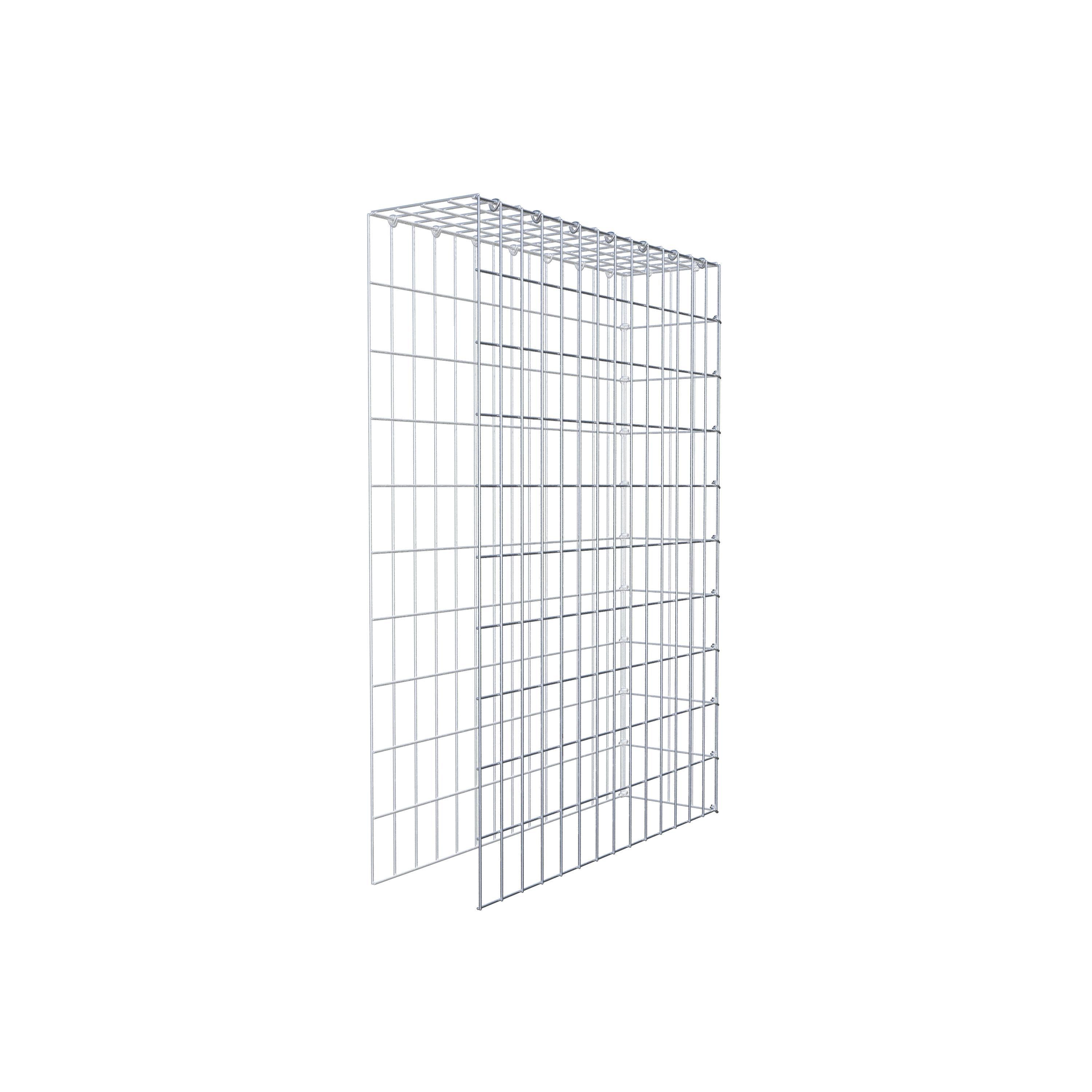 Fourche rapportée type 4 100 cm x 70 cm x 20 cm (L x H x P), mailles 5 cm x 10 cm, anneau en C