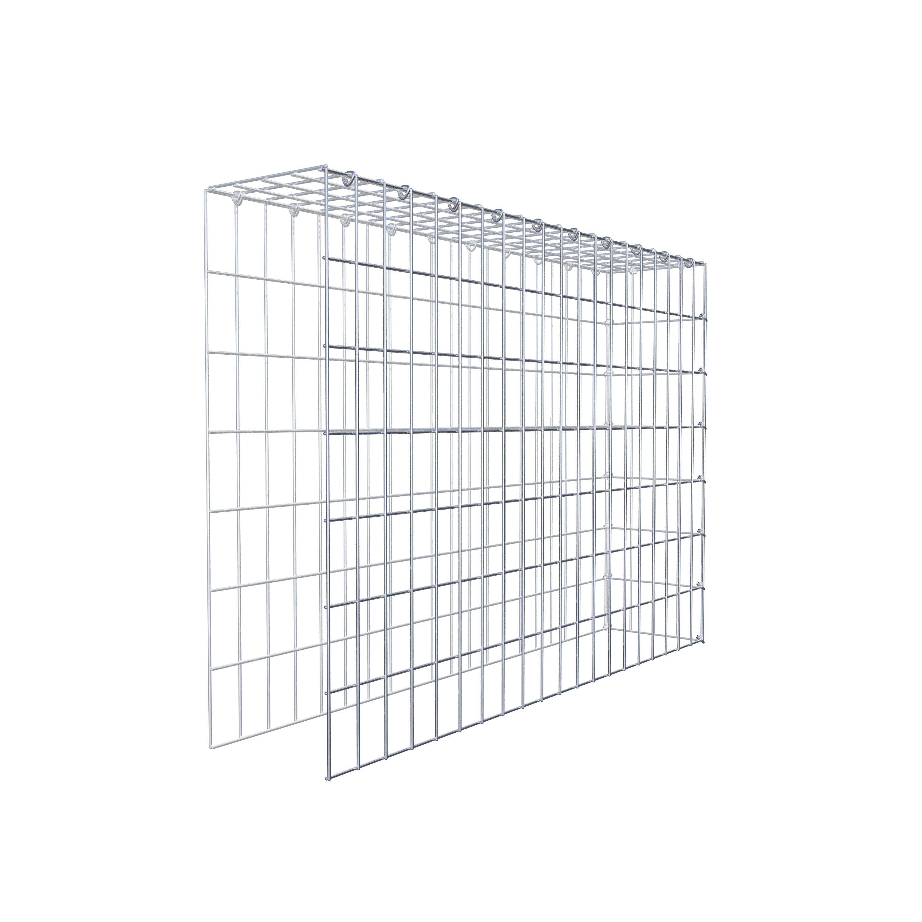 Fourche rapportée type 4 100 cm x 70 cm x 20 cm (L x H x P), mailles 5 cm x 10 cm, anneau en C