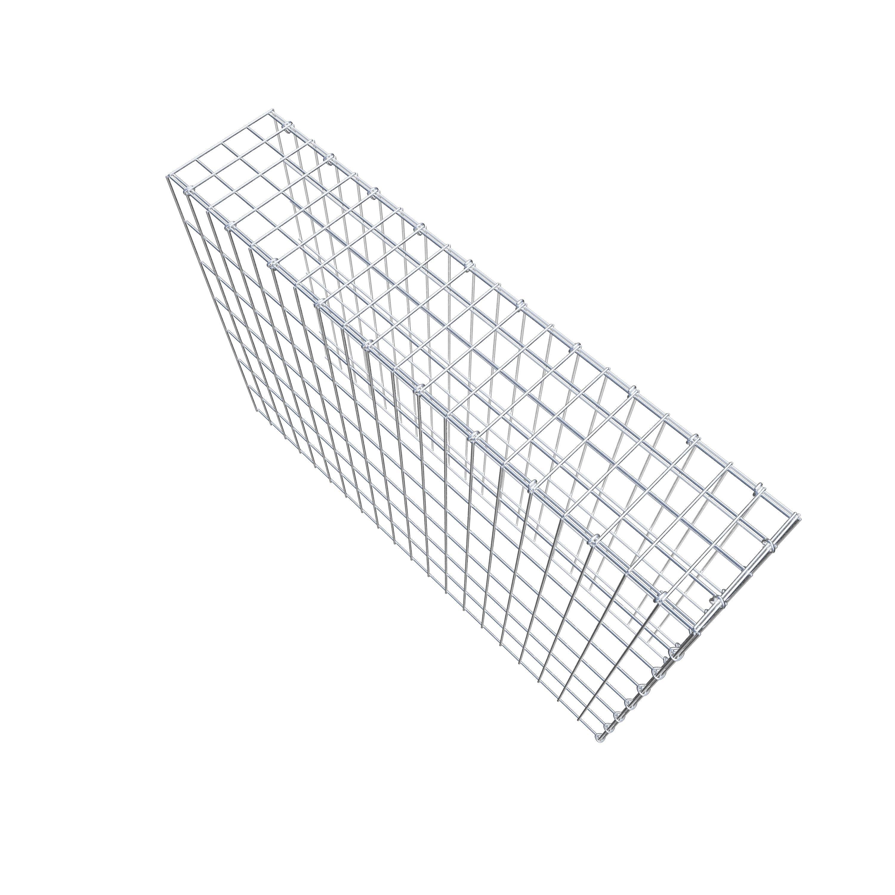 Fourche rapportée type 4 100 cm x 70 cm x 20 cm (L x H x P), mailles 5 cm x 10 cm, anneau en C