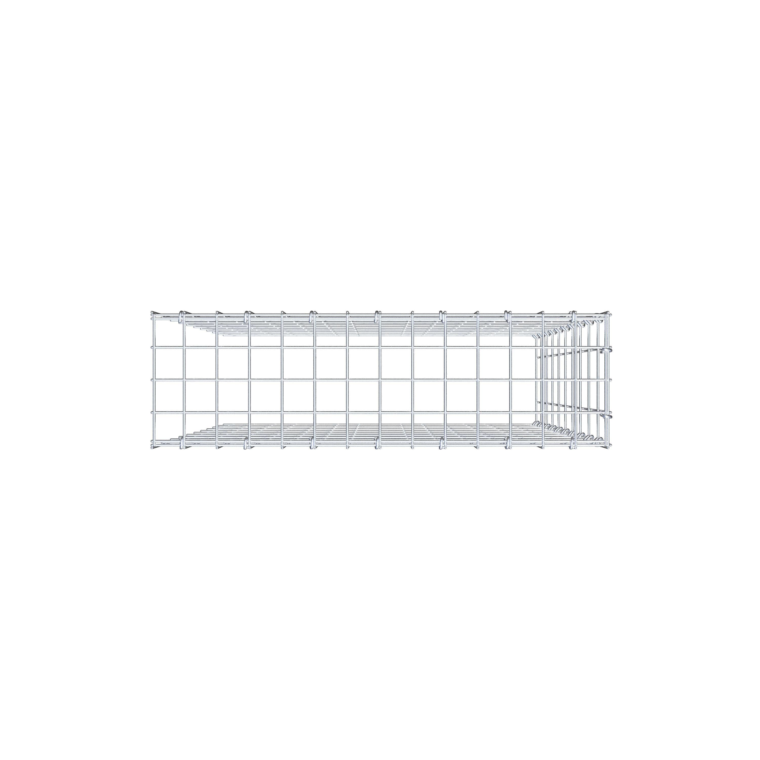 Fourche rapportée type 4 100 cm x 70 cm x 20 cm (L x H x P), mailles 5 cm x 10 cm, anneau en C