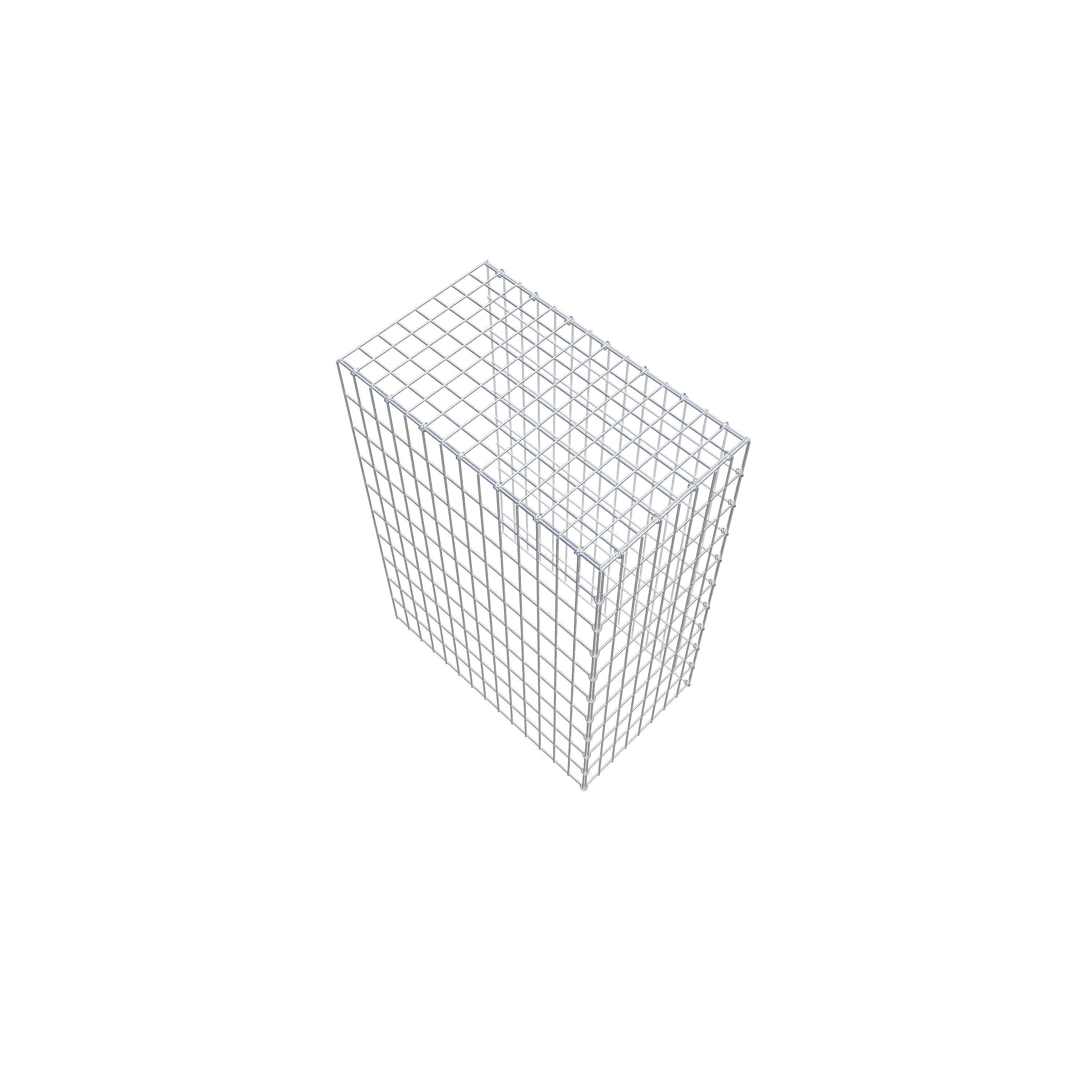 Fourche rapportée type 4 100 cm x 70 cm x 40 cm (L x H x P), mailles 5 cm x 10 cm, anneau en C