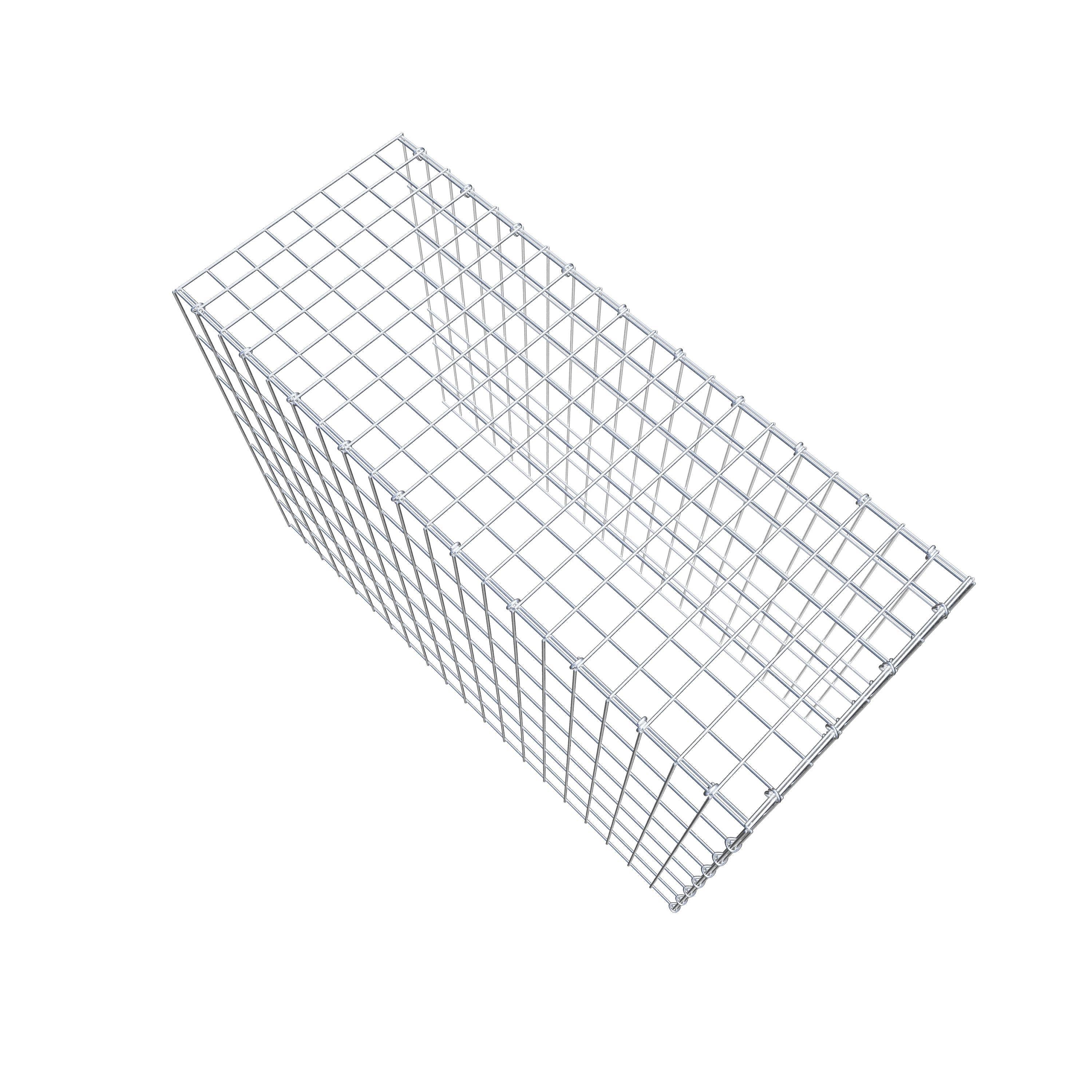 Fourche rapportée type 4 100 cm x 70 cm x 40 cm (L x H x P), mailles 5 cm x 10 cm, anneau en C