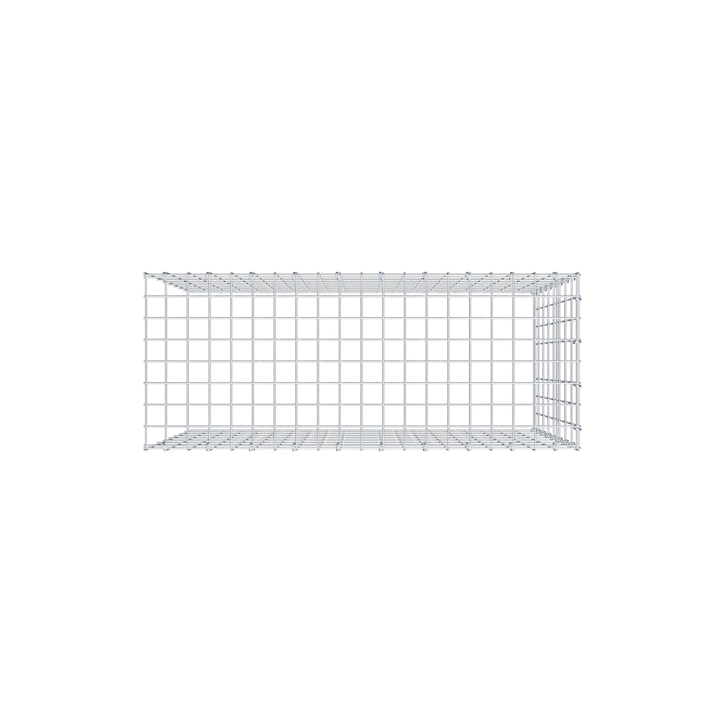 Gabbione aggiuntivo tipo 4 100 cm x 80 cm x 40 cm (L x H x P), maglia 5 cm x 10 cm, anello a C