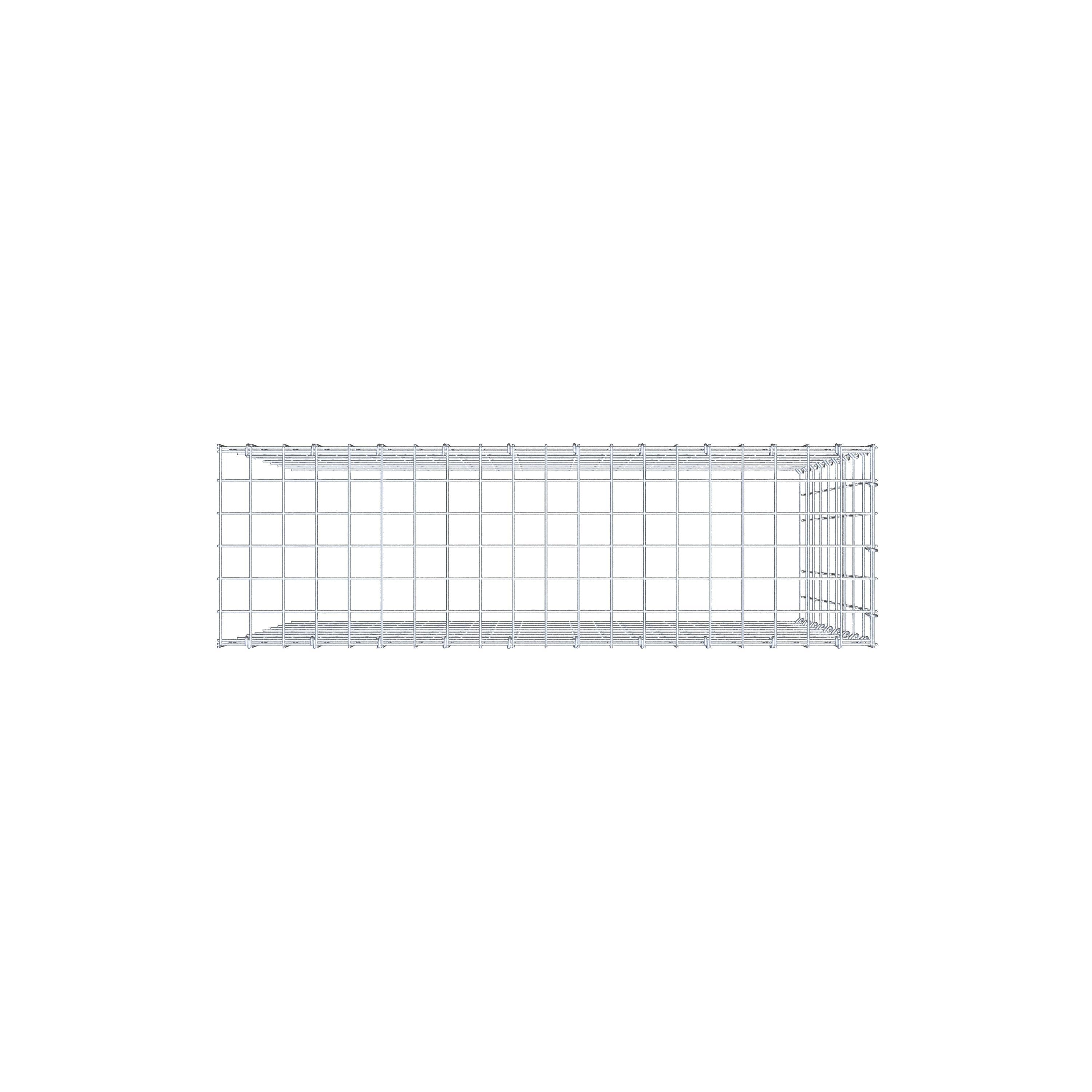 Gavión adicional tipo 4 100 cm x 90 cm x 30 cm (L x A x P), malla 5 cm x 10 cm, anillo en C