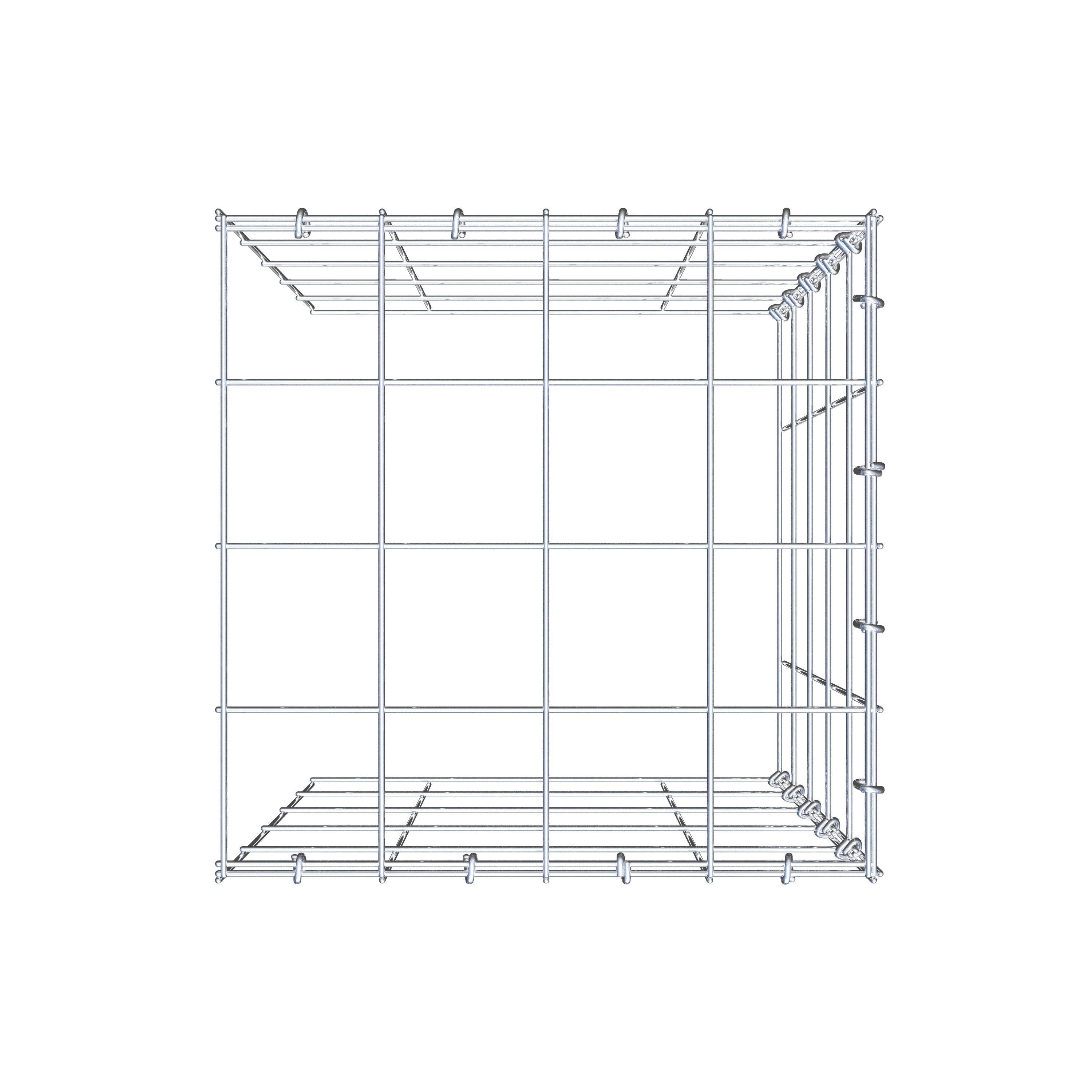 Gavión adicional tipo 4 50 cm x 40 cm x 40 cm (L x A x P), malla 10 cm x 10 cm, anillo en C