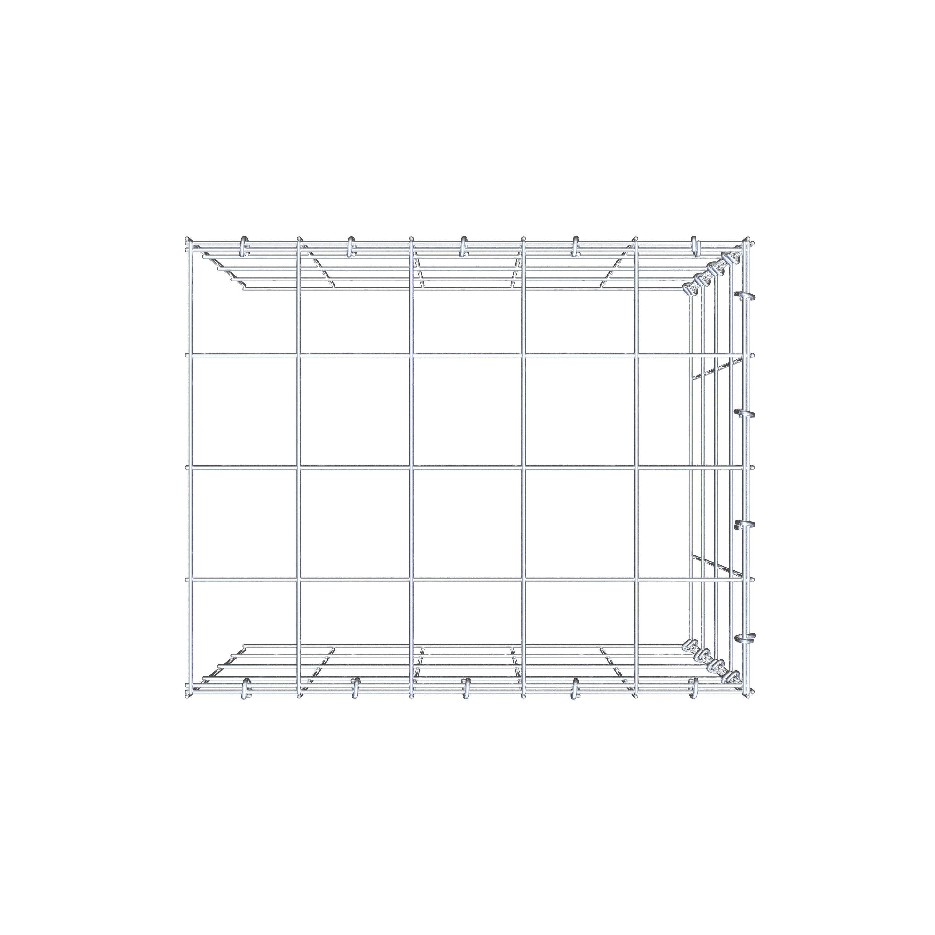 Gavión adicional tipo 4 50 cm x 40 cm x 40 cm (L x A x P), malla 10 cm x 10 cm, anillo en C