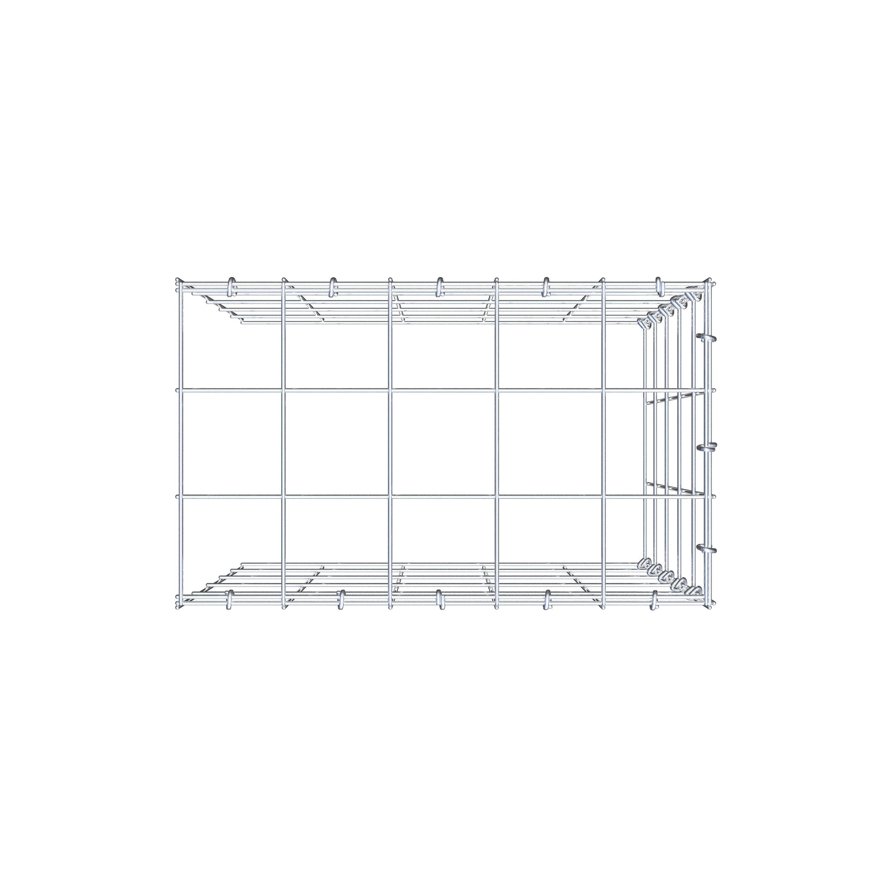 Add-on schanskorf type 4 50 cm x 50 cm x 30 cm (L x H x D), maaswijdte 10 cm x 10 cm, C-ring