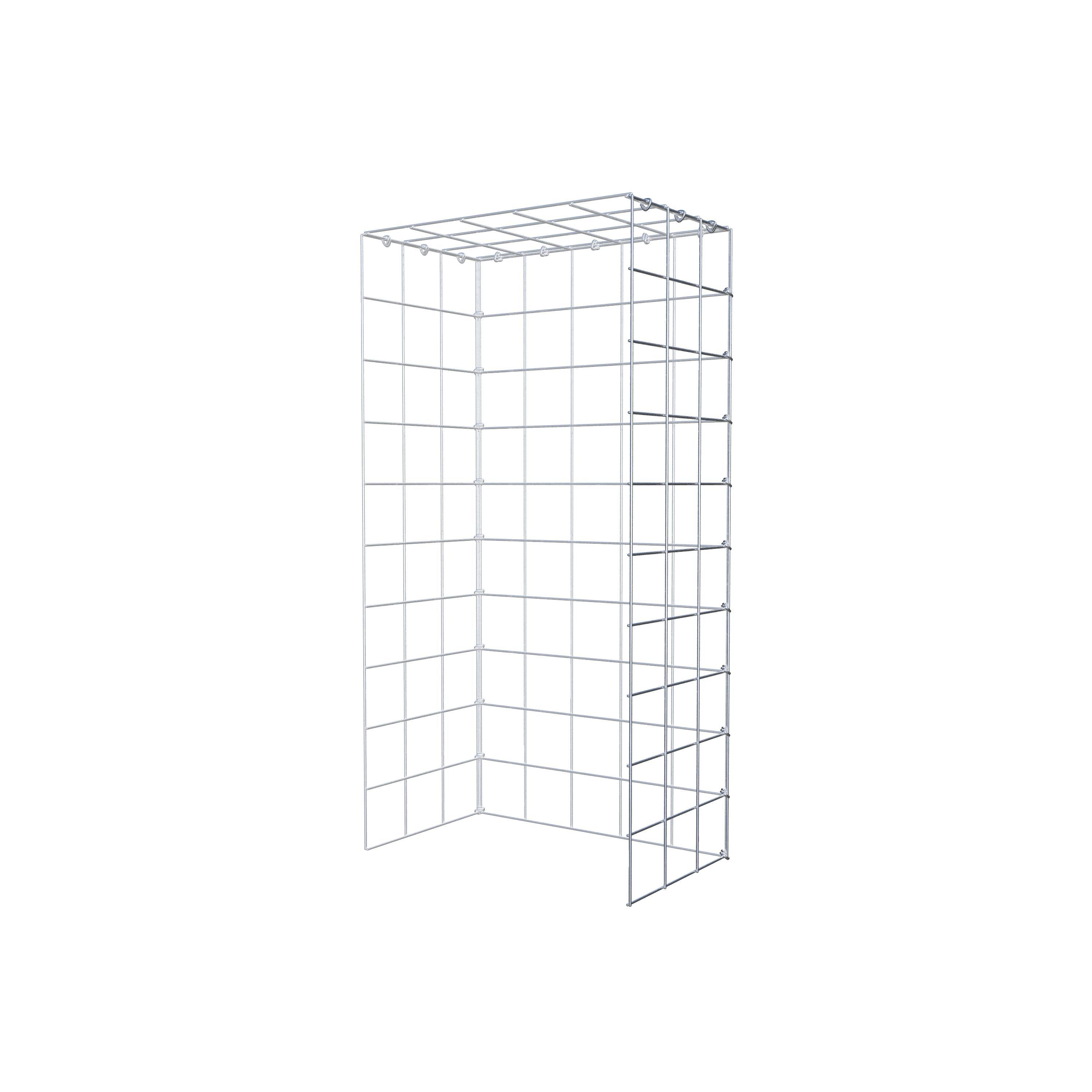Type 4 oplegkorf 100 cm x 30 cm x 50 cm (L x H x D), maaswijdte 10 cm x 10 cm, C-ring
