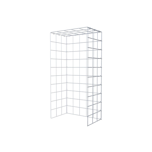 Monteret gabion type 4 100 cm x 30 cm x 50 cm (L x H x D), maskestørrelse 10 cm x 10 cm, C-ring