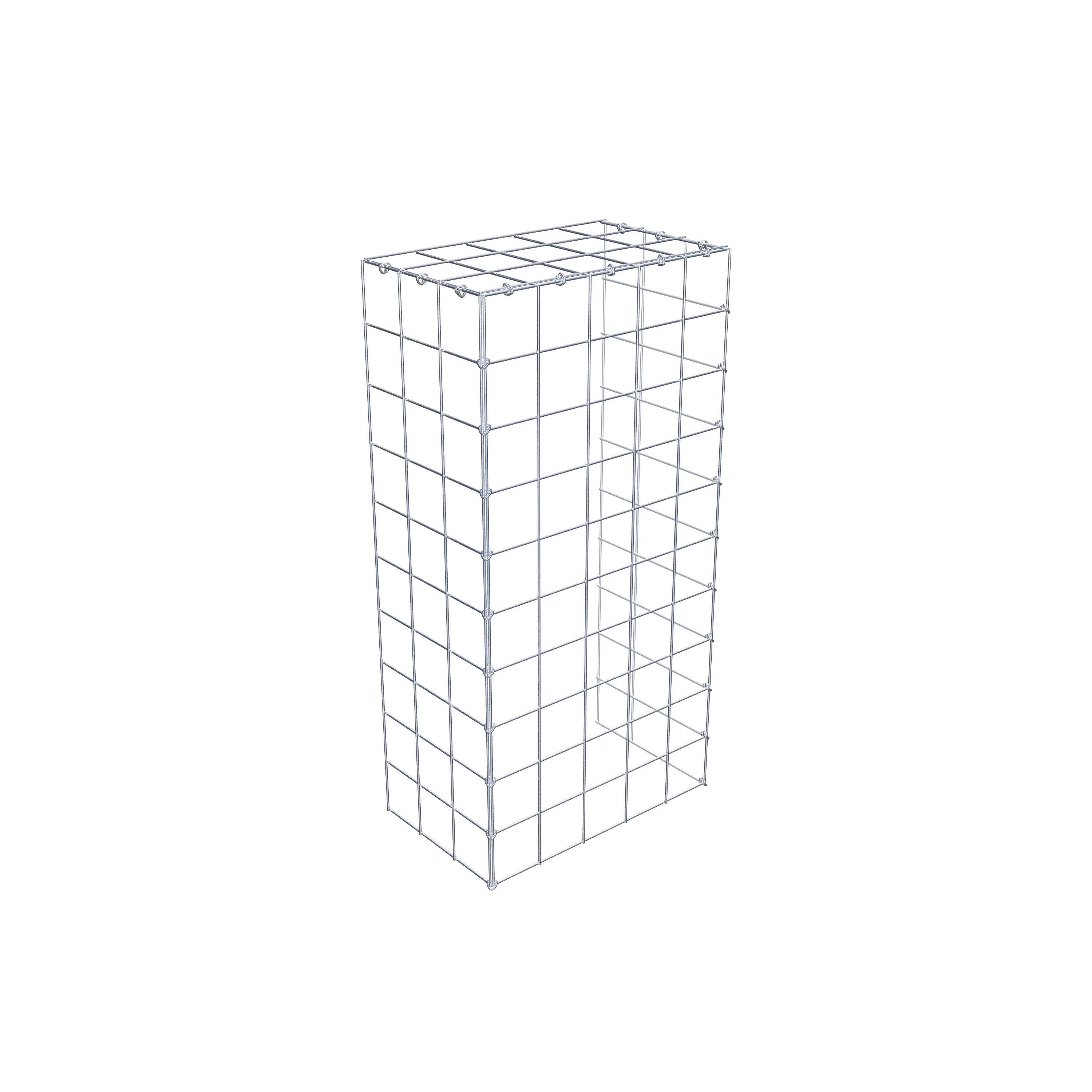 Type 4 oplegkorf 100 cm x 30 cm x 50 cm (L x H x D), maaswijdte 10 cm x 10 cm, C-ring