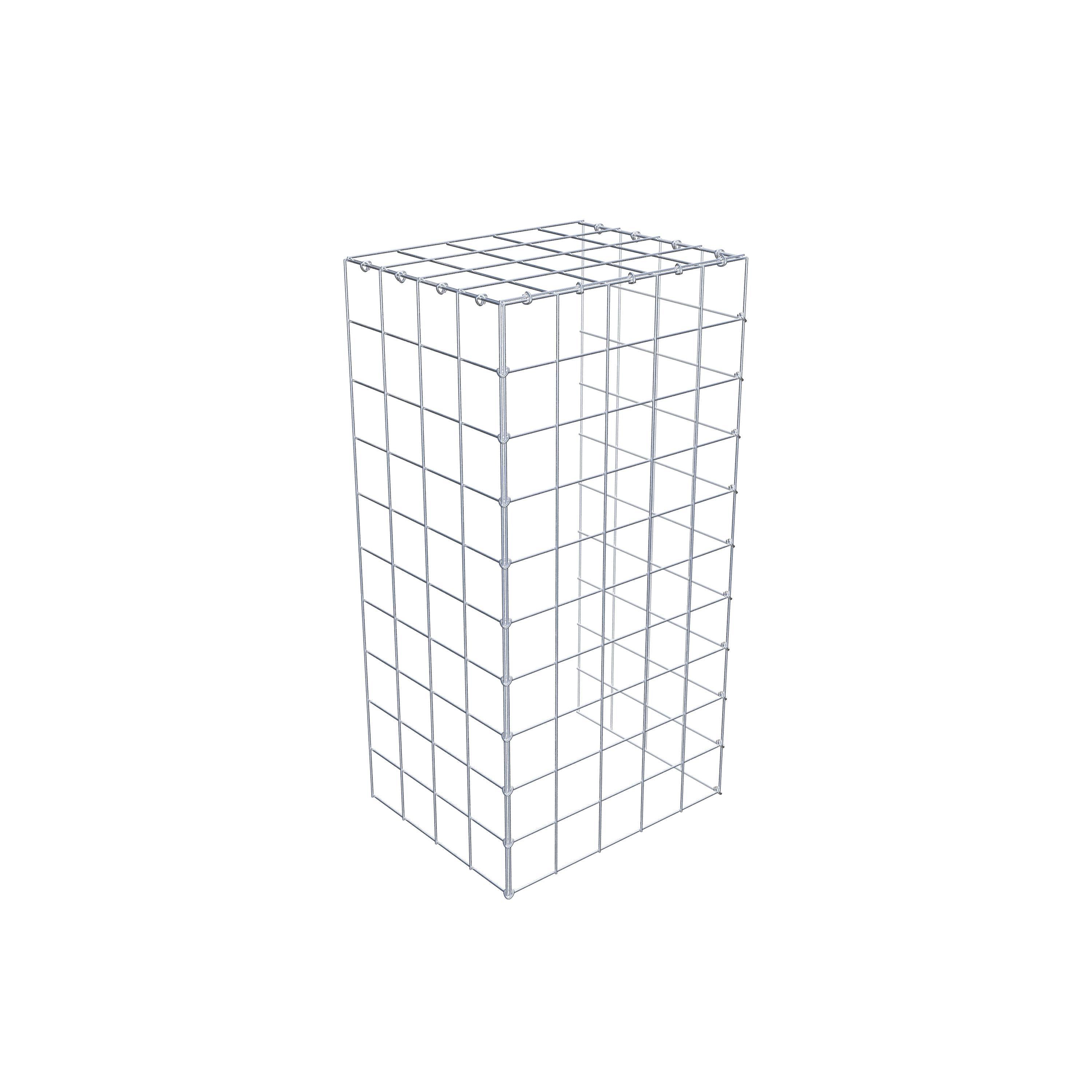 Opzetpaal type 4 100 cm x 40 cm x 50 cm (L x H x D), maaswijdte 10 cm x 10 cm, C-ring